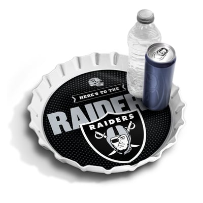 Las Vegas Raiders IDNA 13" Bottle Cap Serving Tray