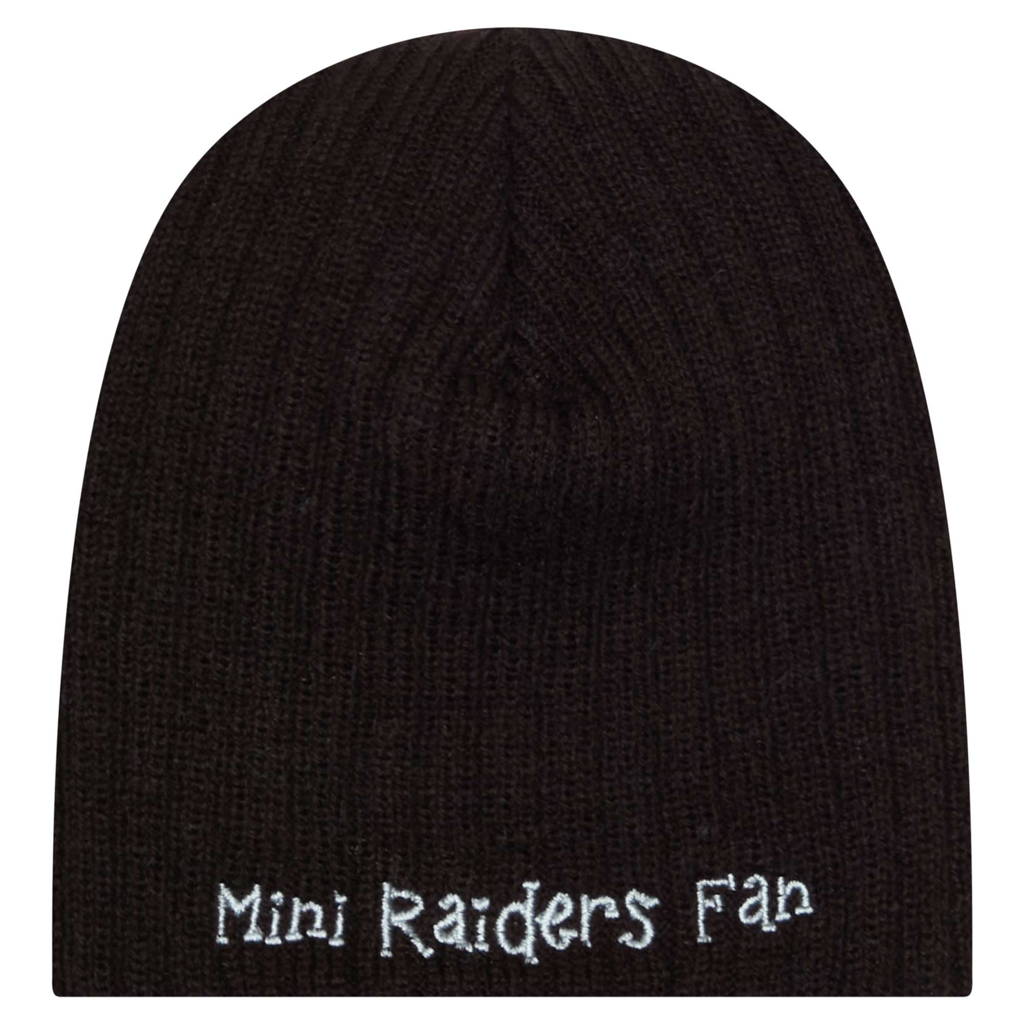 Bonnet en tricot mini noir Las Vegas Raiders de New Era pour bébé