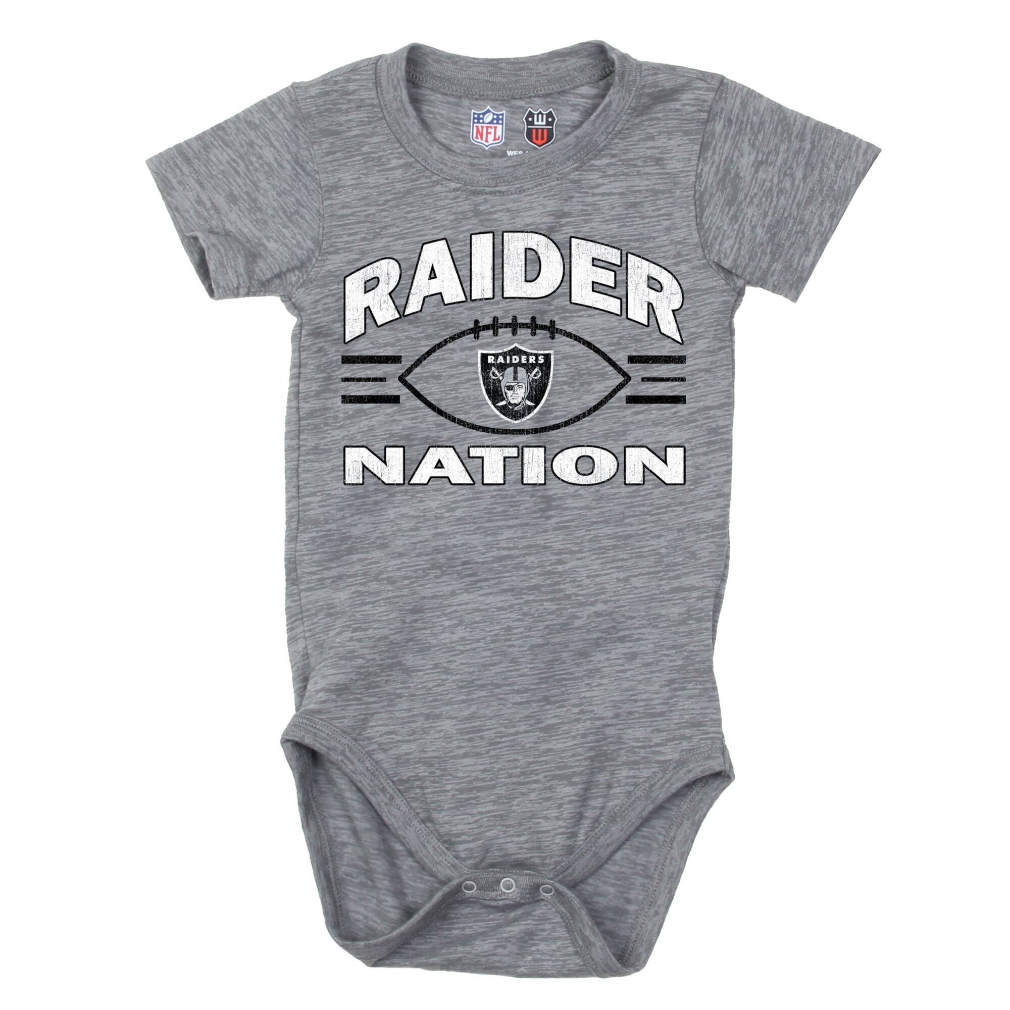 Infant Wes & Willy Charcoal/Black Las Vegas Raiders Cloudy Yard Hopper Bodysuit Shorts Set