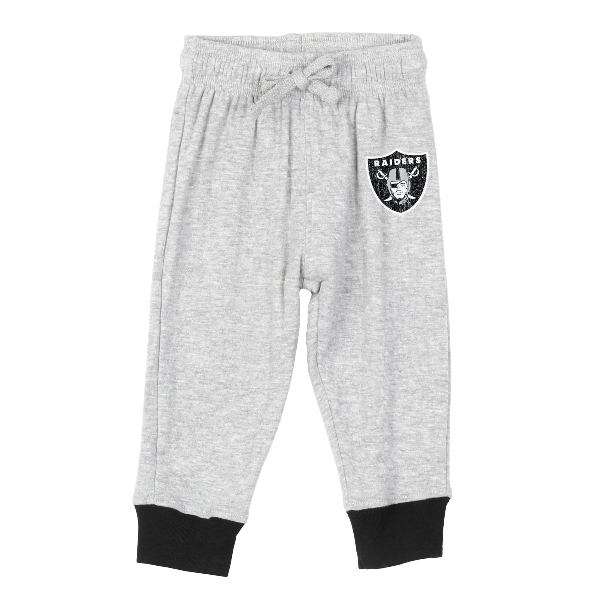 Infant Wes & Willy  Heather Gray Las Vegas Raiders Jie Hopper Long Sleeve Bodysuit Pants Set
