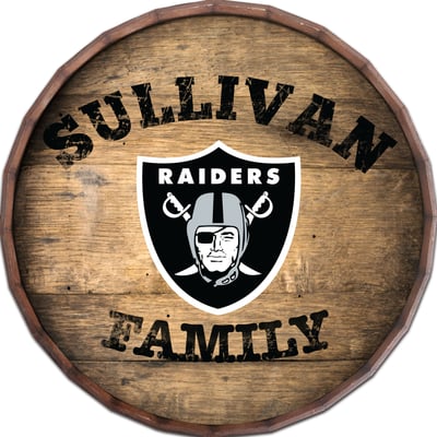 Las Vegas Raiders 24" Personalized Barrel Top