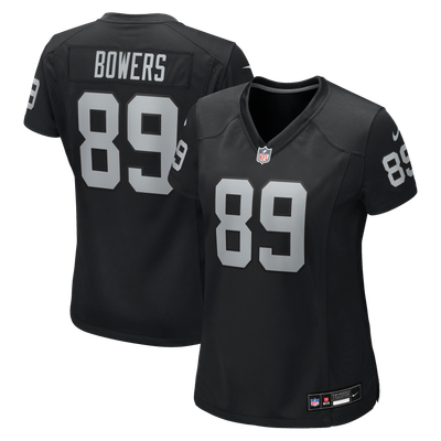 Camiseta de local Nike de los Las Vegas Raiders - Negra - Brock Bowers - Mujer
