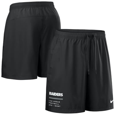Pantalón corto Nike Dri-FIT Woven de 7" con logo de los Las Vegas Raiders - Hombre