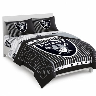 Logo Brands Las Vegas Raiders Momentum Bed In A Bag - Queen