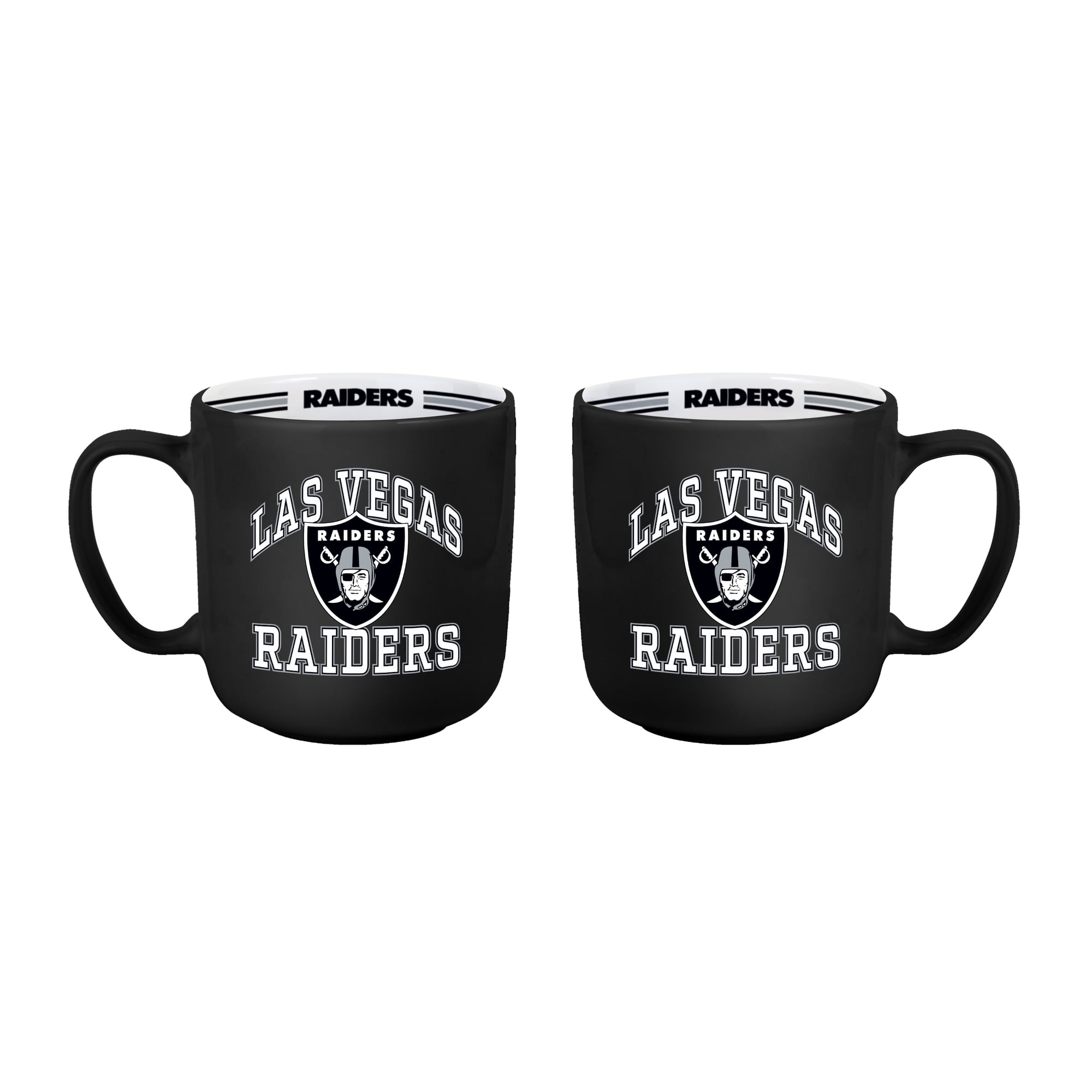 Logo Brands Las Vegas Raiders Two-Piece 15oz. Stripe Mug Set