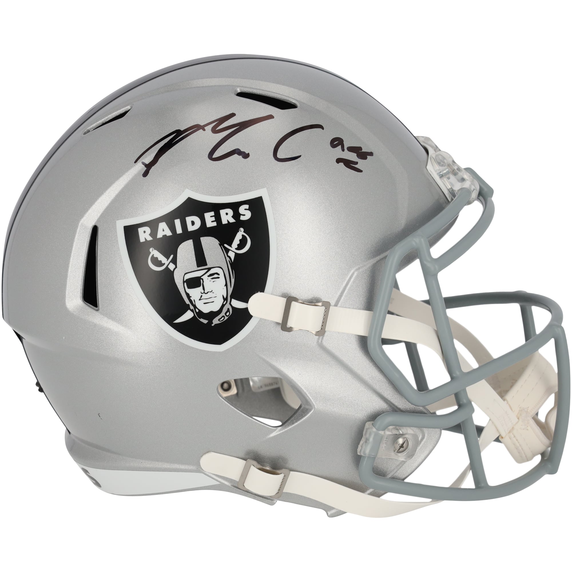 Casque réplique autographié Riddell Speed ​​de Maxx Crosby Las Vegas Raiders