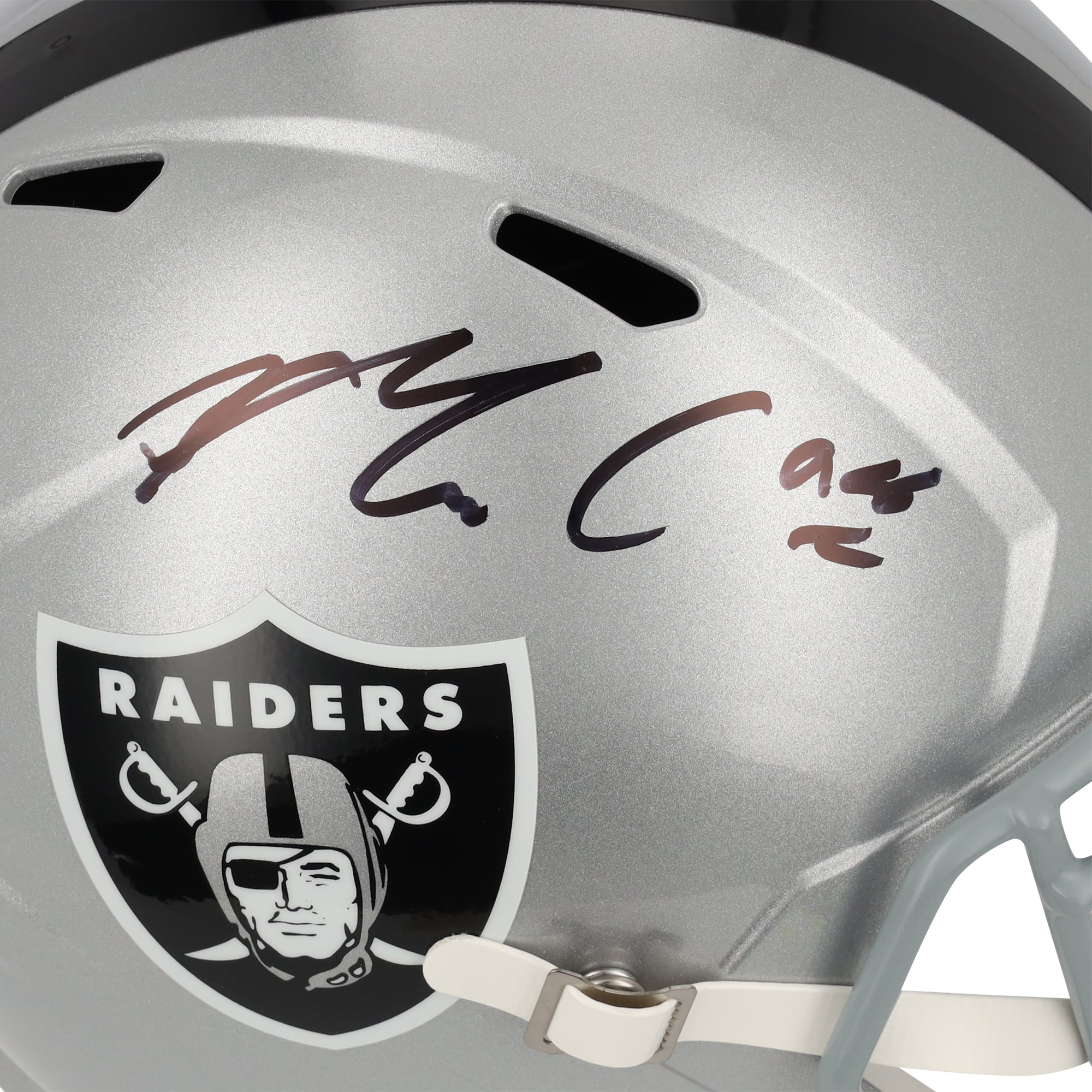 Casque réplique autographié Riddell Speed ​​de Maxx Crosby Las Vegas Raiders