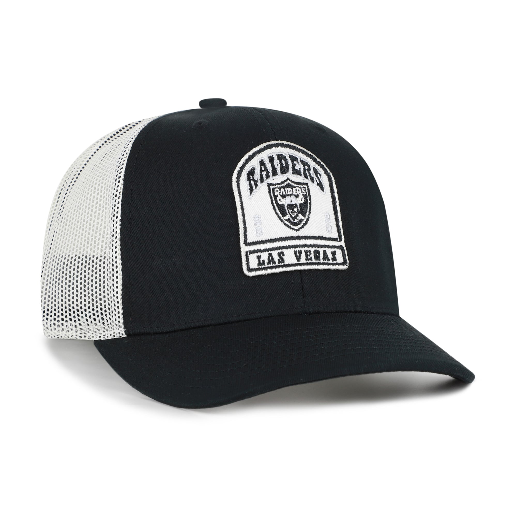 Men's '47 Black Las Vegas Raiders Headstone Trucker Adjustable Hat