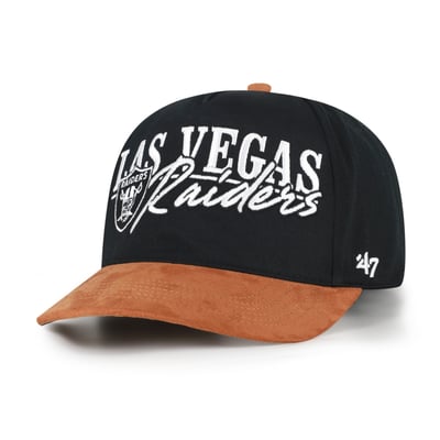 Las Vegas Raiders '47 Scribe Line Hitch Adjustable Hat - Black/Brown