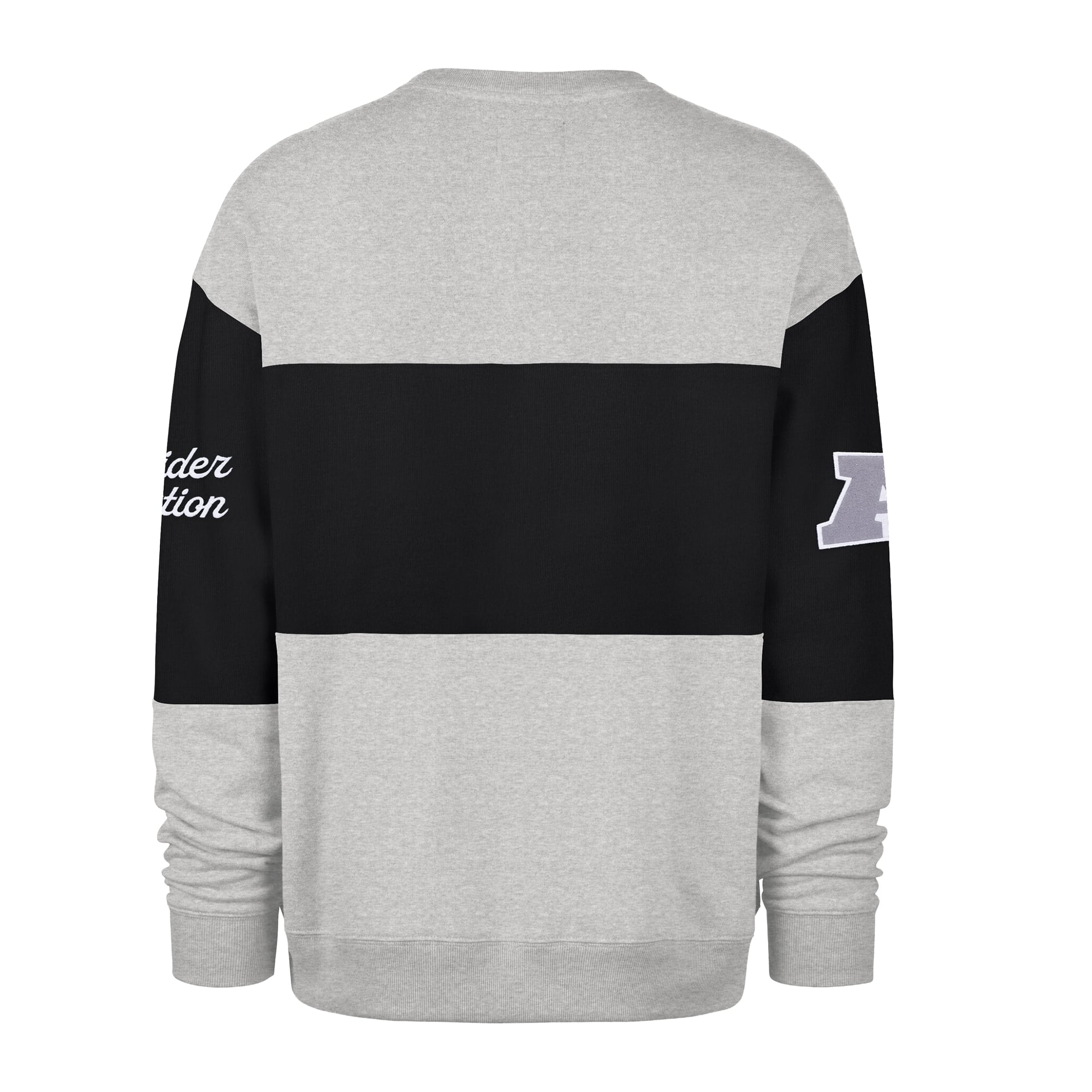 Men's '47 Black/Heather Gray Las Vegas Raiders Blockfield Maximalist Sweatshirt