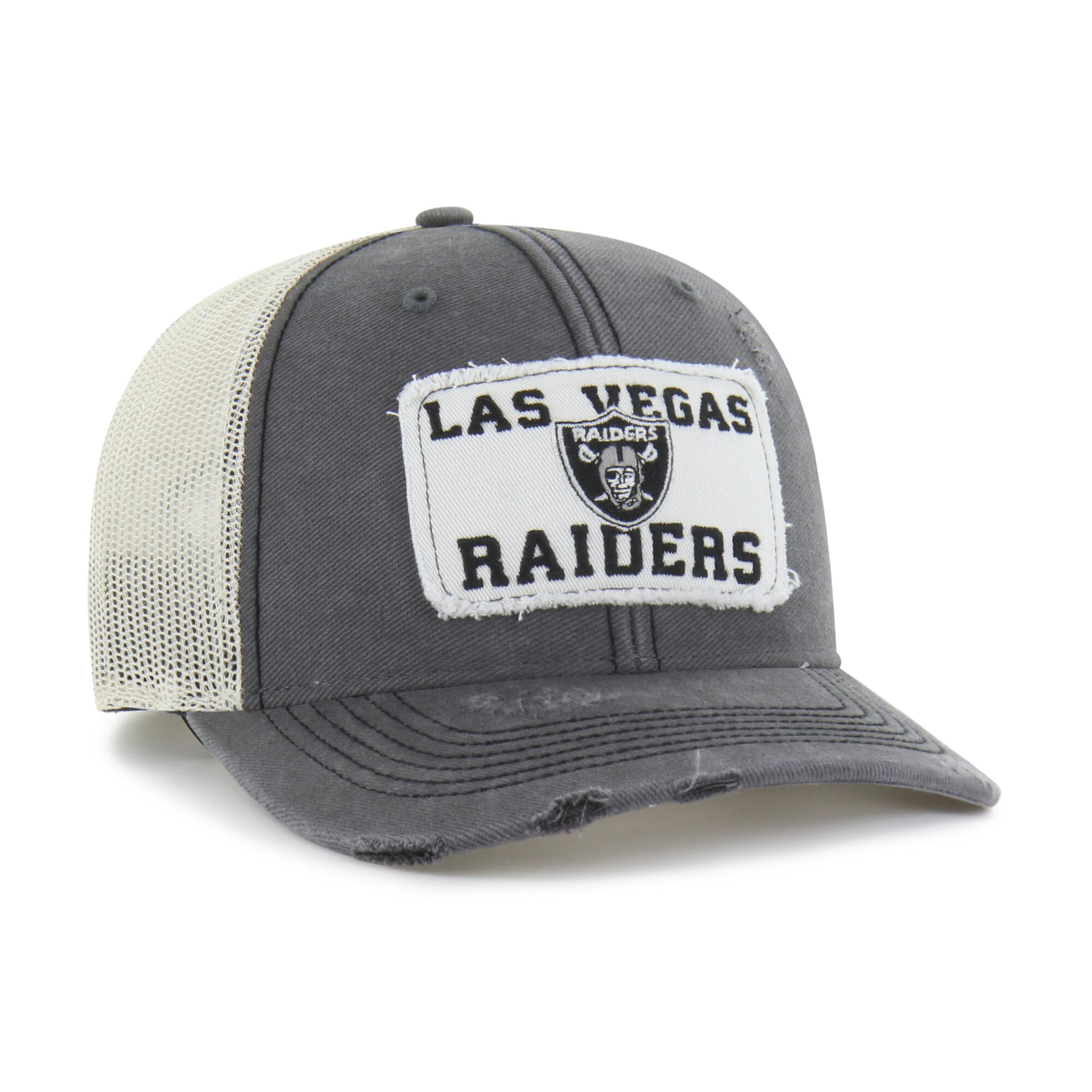 Men's '47 Charcoal Las Vegas Raiders Egremont Well-Worn Adjustable Trucker Hat
