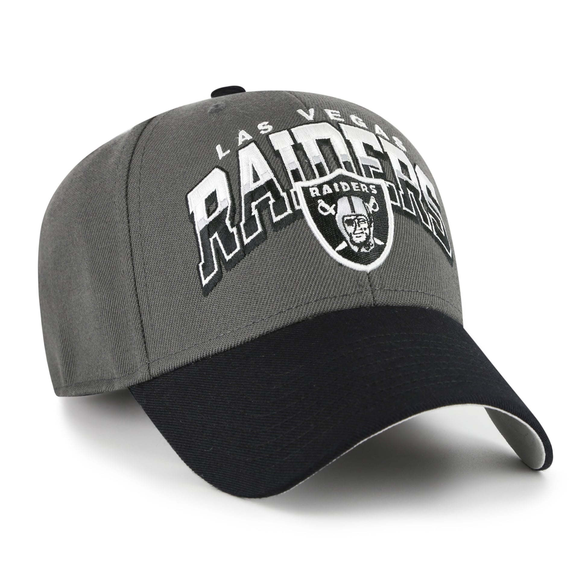 Casquette ajustable pour homme '47 Las Vegas Raiders, couleur anthracite, modèle MVP à blocs séparés