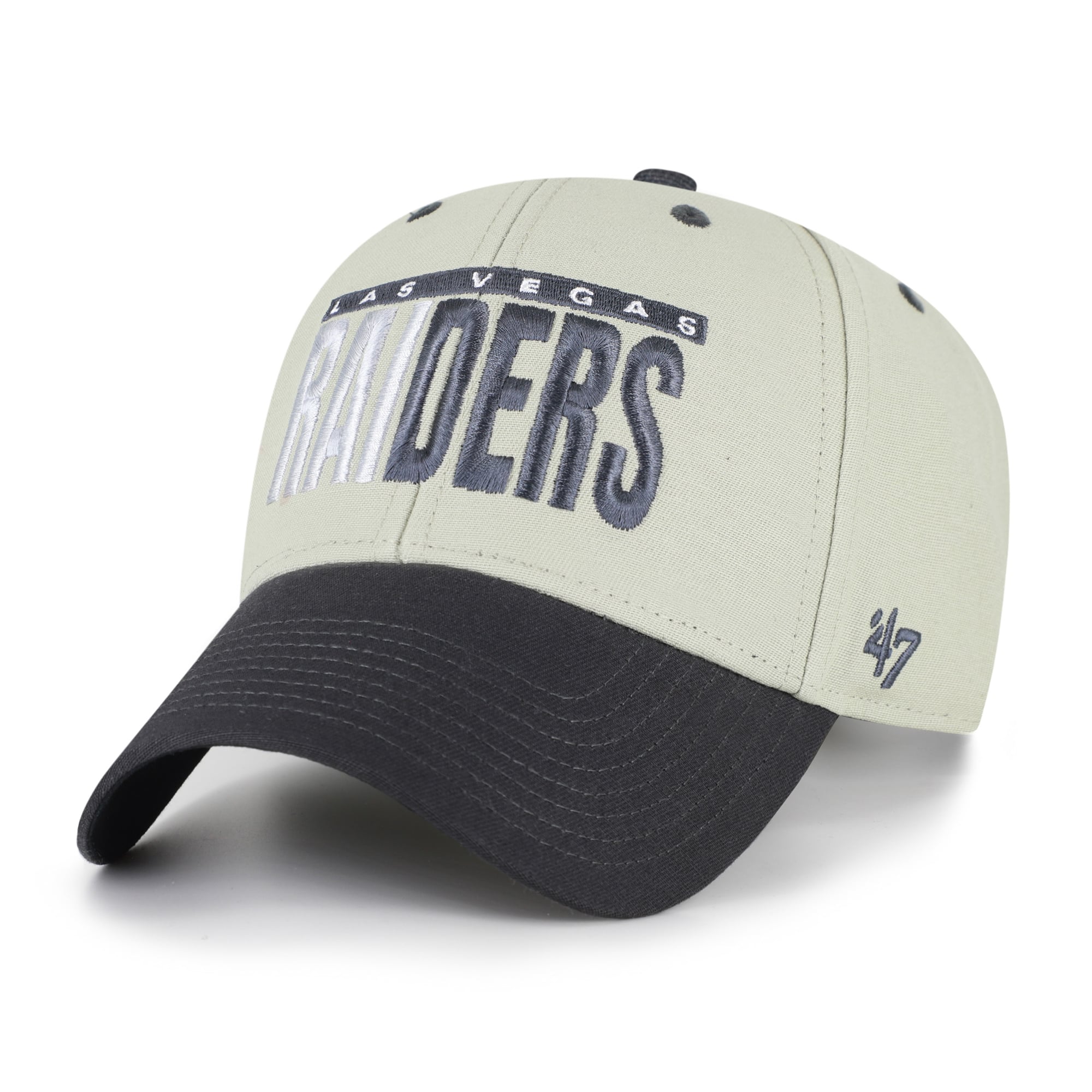 Casquette ajustable pour homme '47 Las Vegas Raiders, gris/noir, inscription demi-bloc MVP