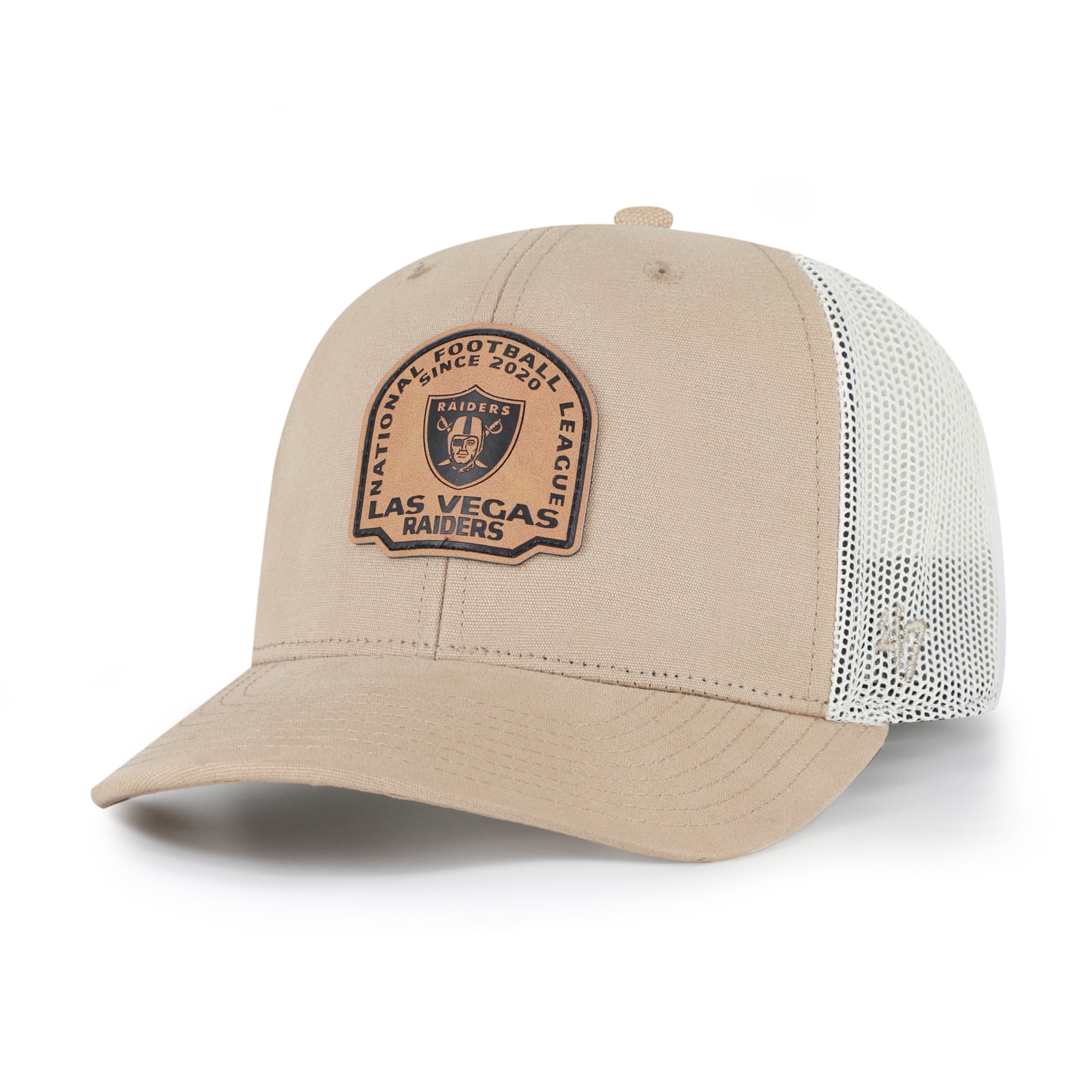 Men's '47 Khaki Las Vegas Raiders Bonehide Trucker Adjustable Hat