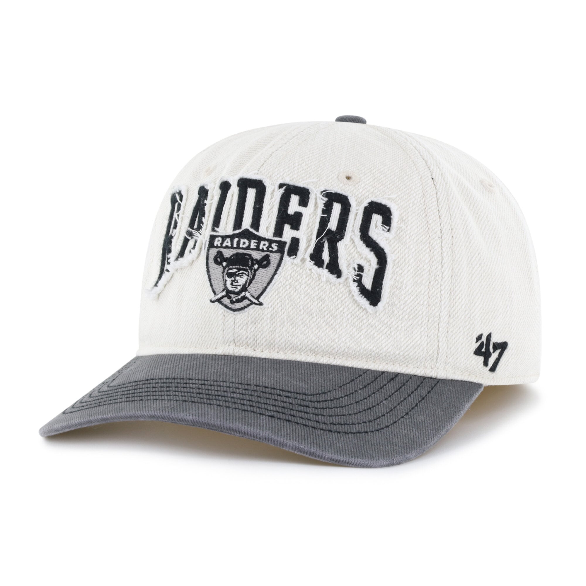Casquette ajustée Groton Franchise Throwback '47 Natural Las Vegas Raiders pour homme