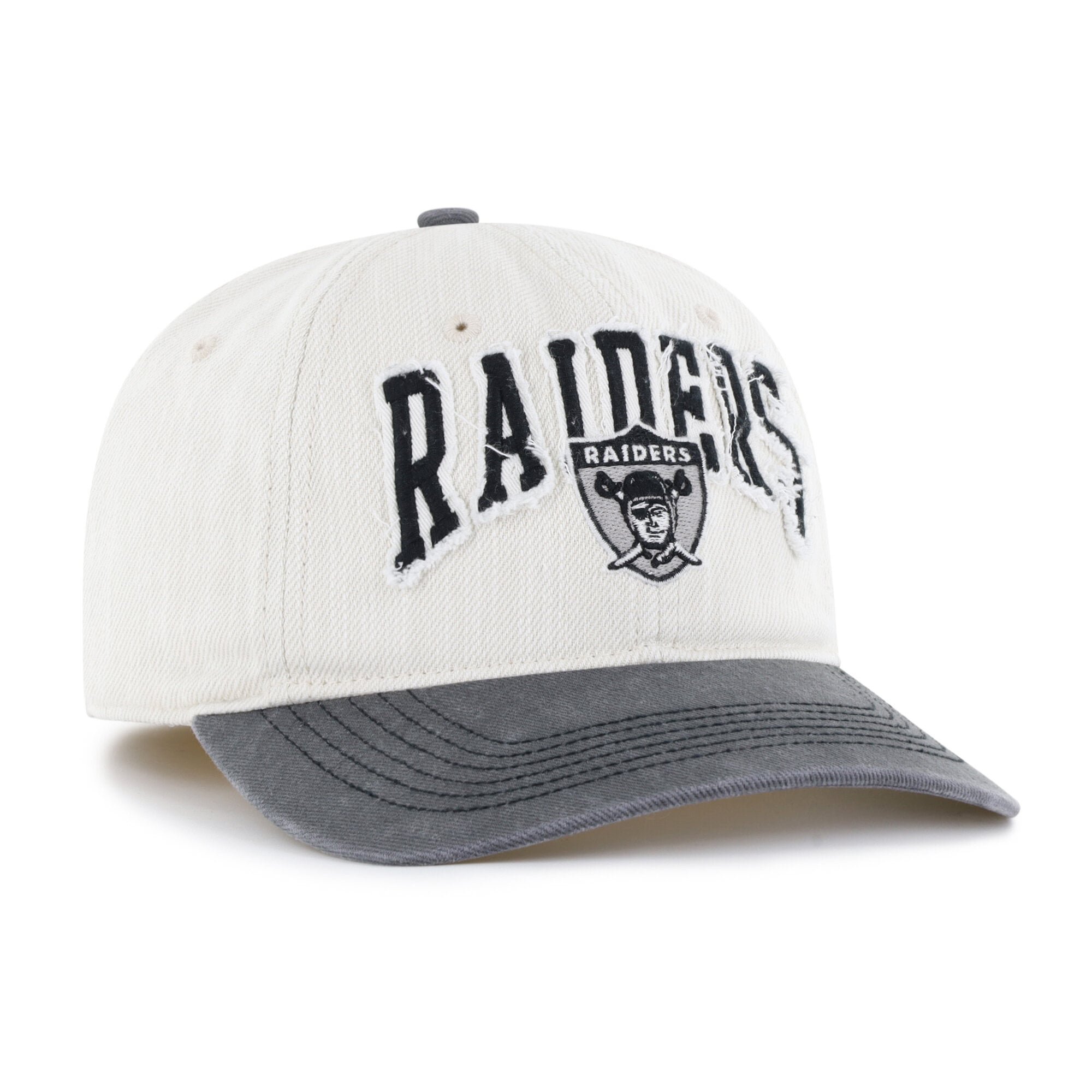 Casquette ajustée Groton Franchise Throwback '47 Natural Las Vegas Raiders pour homme