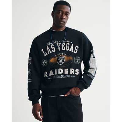 Las Vegas Raiders Abercrombie & Fitch Fleece Sweatshirt - Black