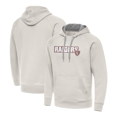 Las Vegas Raiders Antigua Woodland Camo Victory Hoodie - Cream