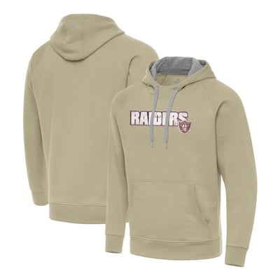 Las Vegas Raiders Antigua Woodland Camo Victory Hoodie - Khaki