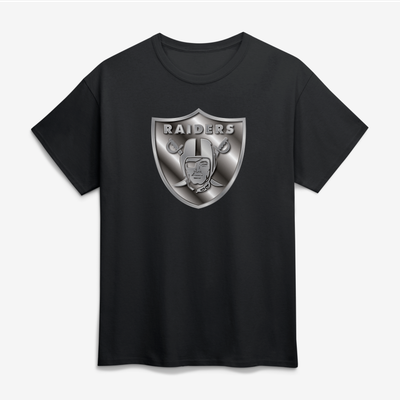 Las Vegas Raiders Big & Tall Metallic Mascot T-Shirt - Black