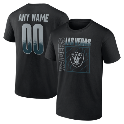 Las Vegas Raiders Home Field Pop Personalized Name & Number T-Shirt - Black