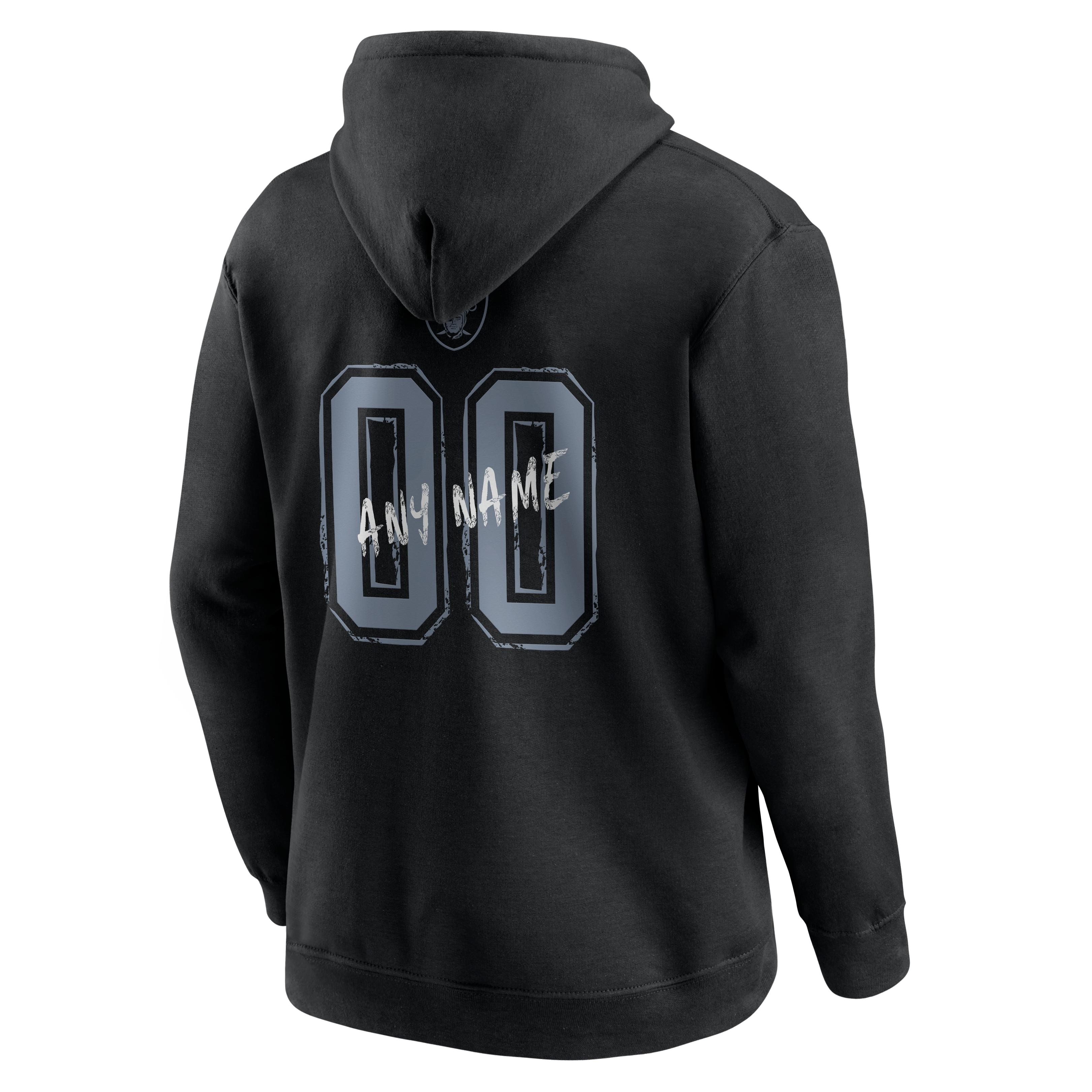 Men's Black Las Vegas Raiders Hustle Personalized Name & Number Hoodie
