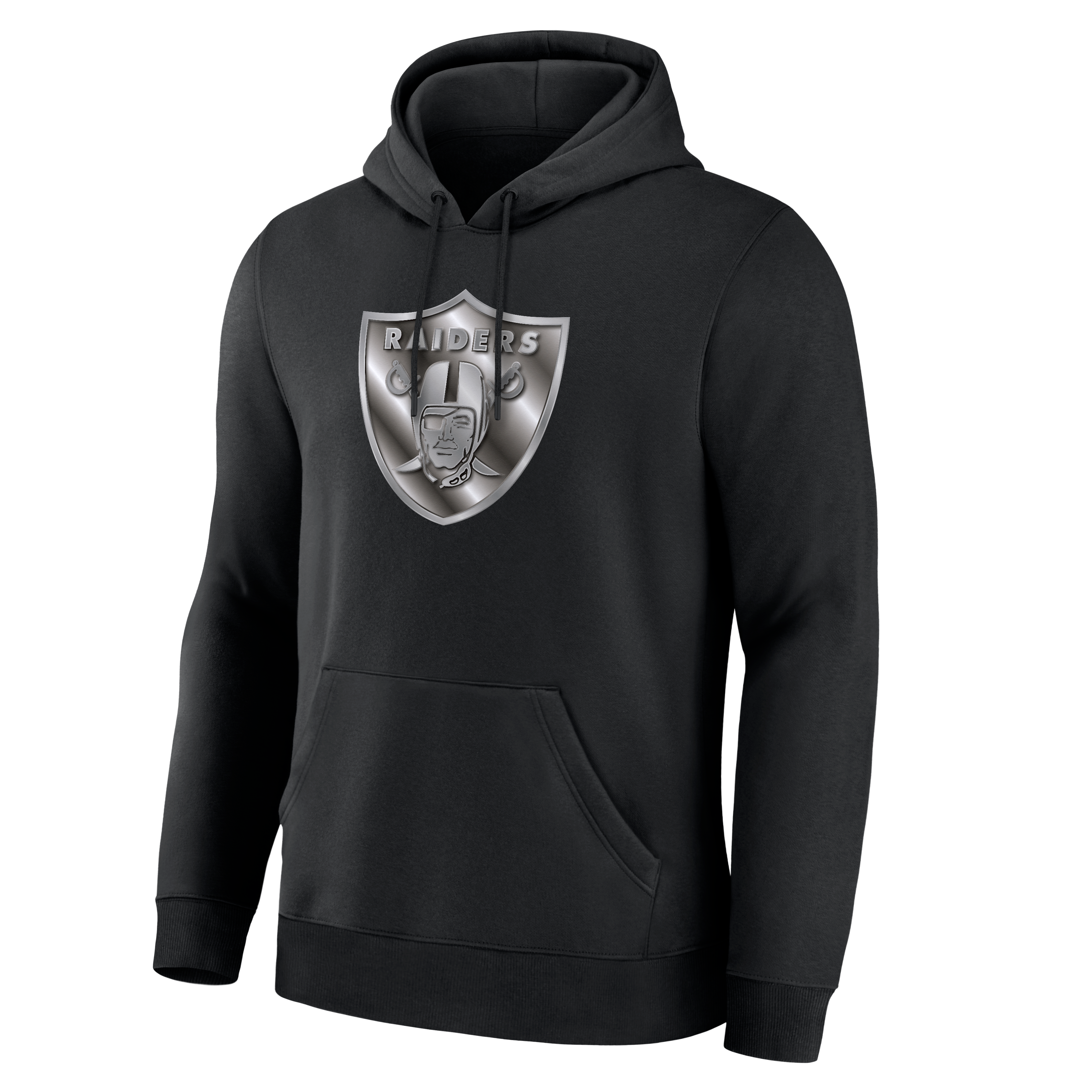 Sweat à capuche noir pour homme avec mascotte métallique des Raiders de Las Vegas