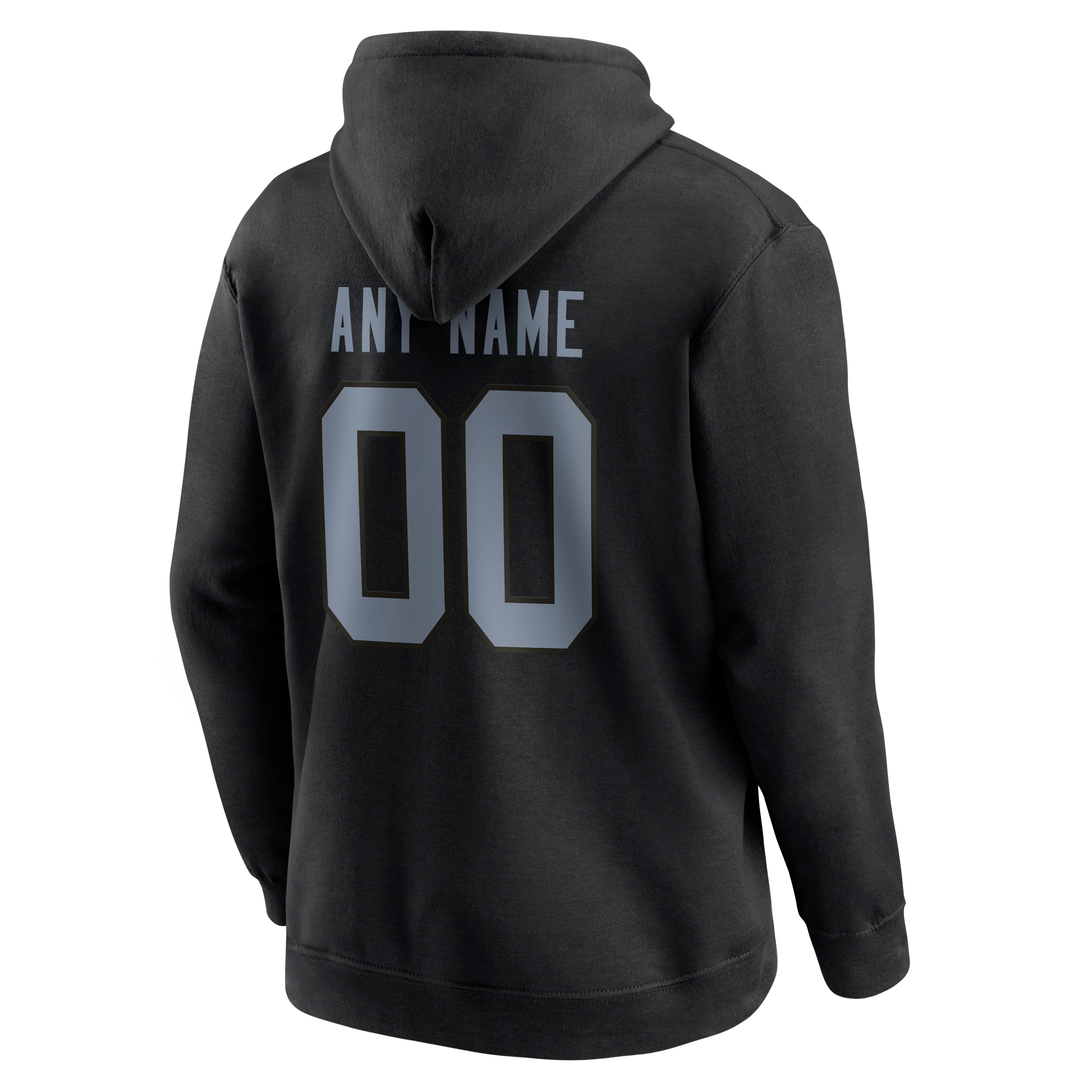 Men's Black Las Vegas Raiders Team Authentic Personalized Name & Number Hoodie