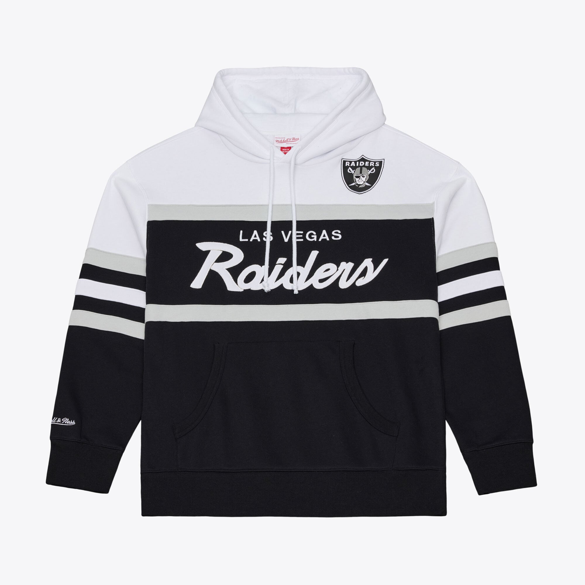 Sweat à capuche noir Mitchell & Ness pour homme, modèle entraîneur-chef des Raiders de Las Vegas