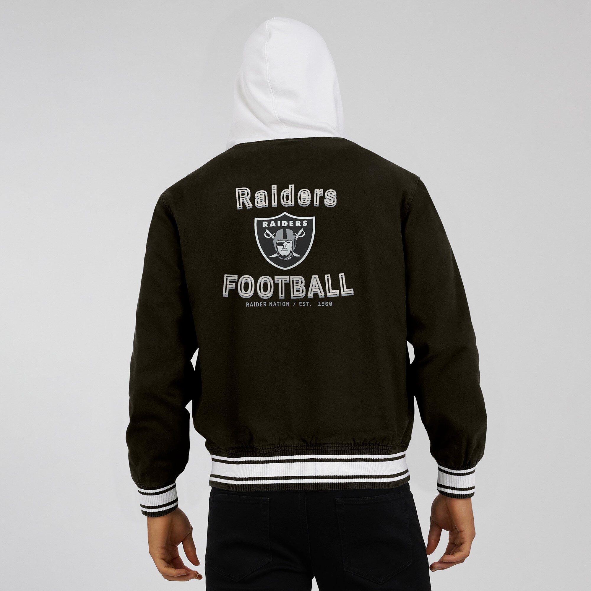 Men's Darius Rucker Collection by Fanatics Black Las Vegas Raiders Full-Snap Hoodie Jacket