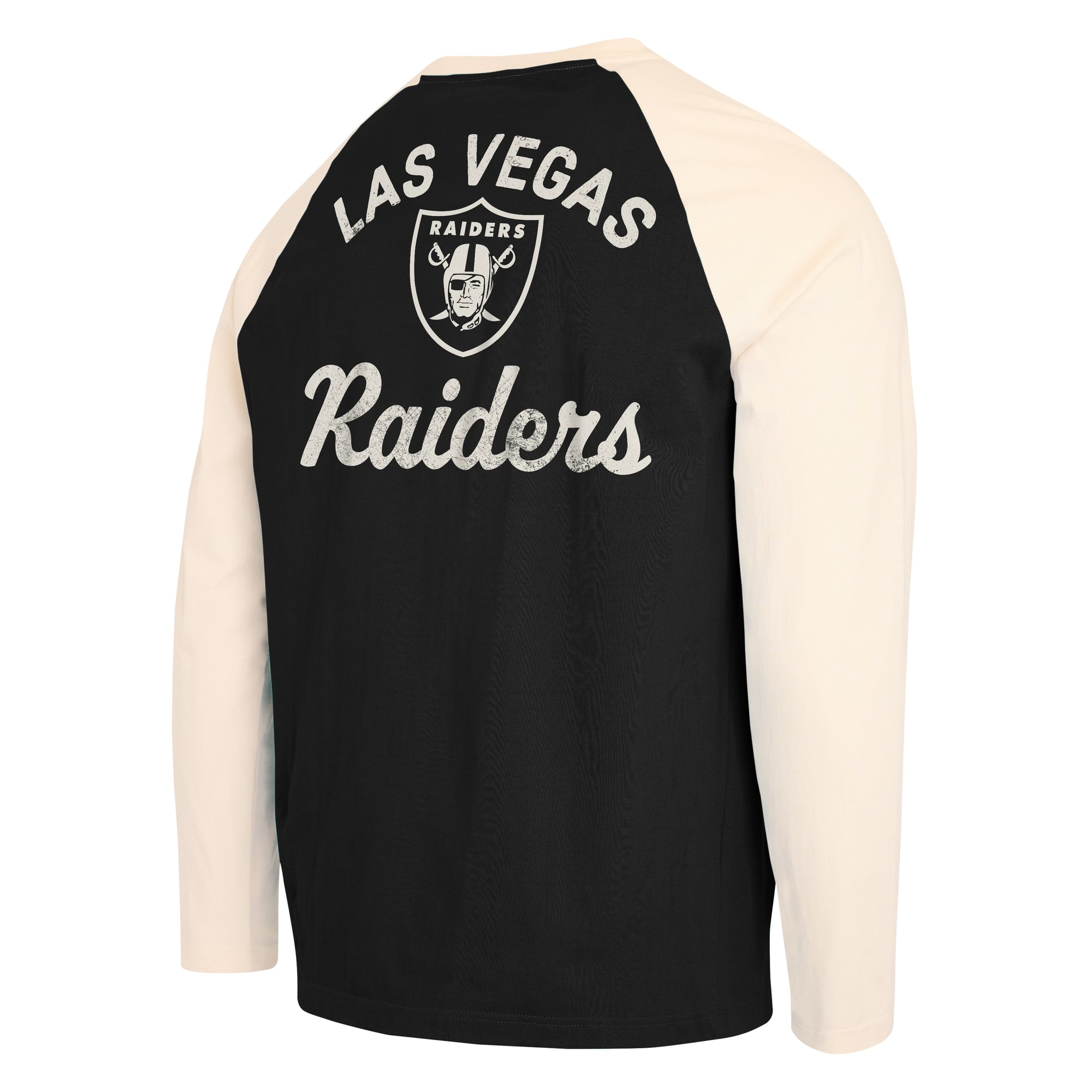 Men's Darius Rucker Collection by Fanatics Black/White Las Vegas Raiders Henley Long Sleeve T-Shirt