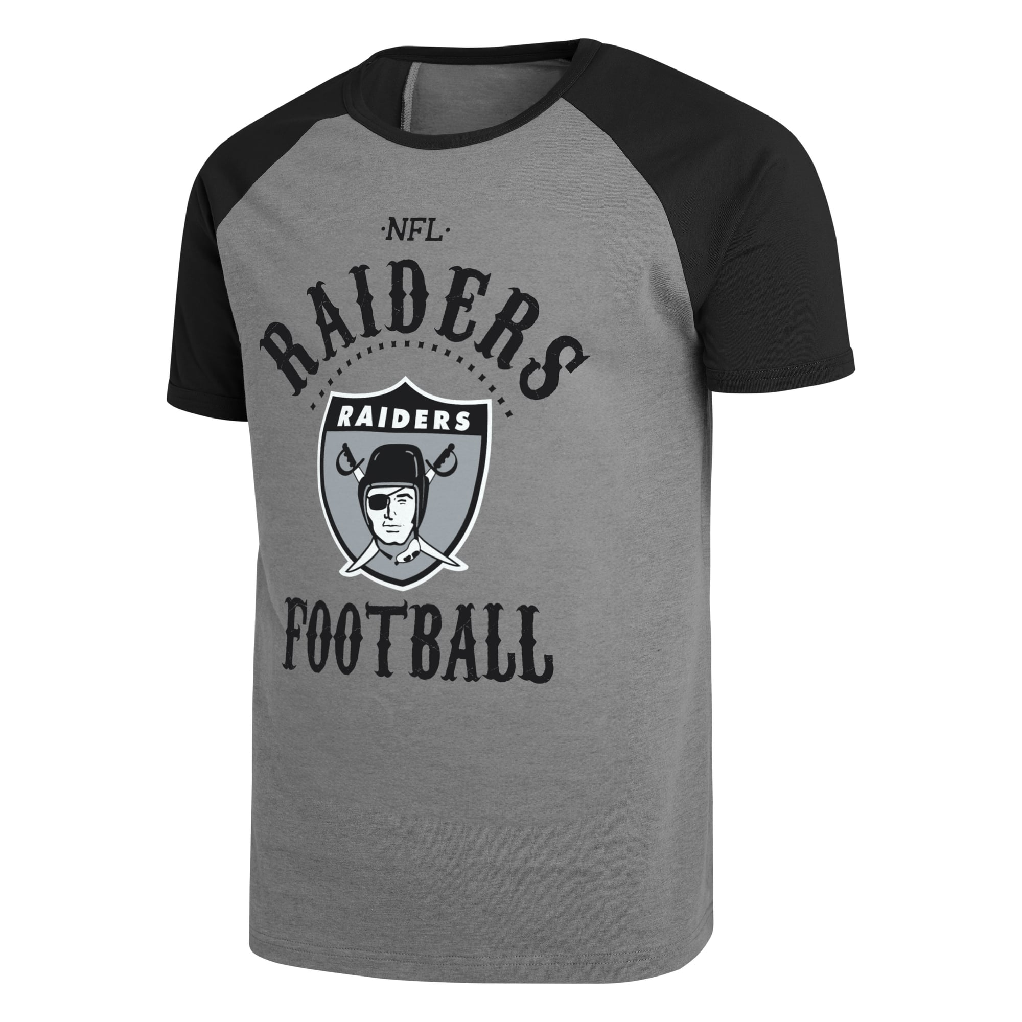 Men's Darius Rucker Collection by Fanatics Charcoal Las Vegas Raiders Raglan T-Shirt