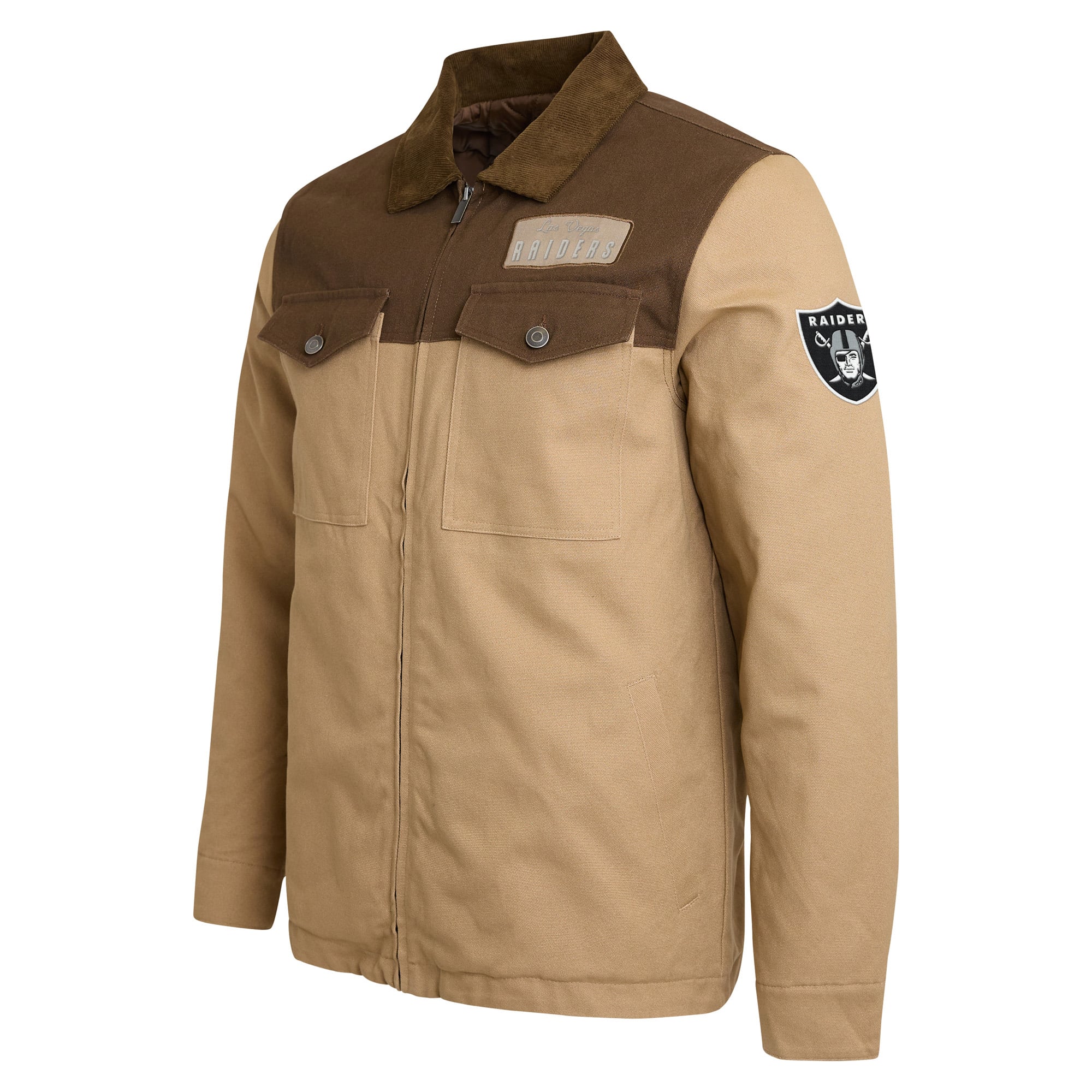 Veste en toile zippée Darius Rucker Collection pour homme par Fanatics, couleur beige/marron