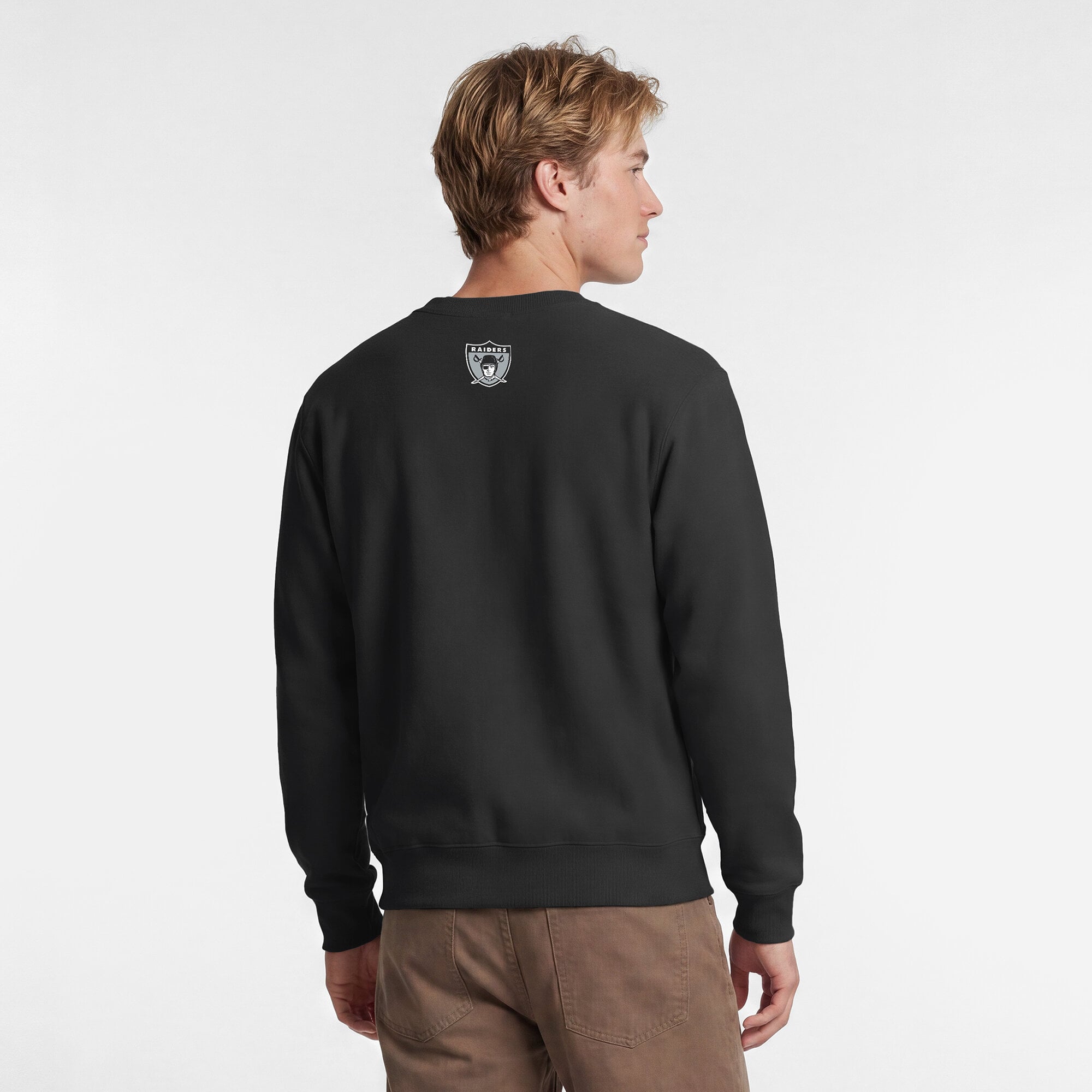 Sweat-shirt homme Disney x Champion noir Las Vegas Raiders Dark Vador Powerblend