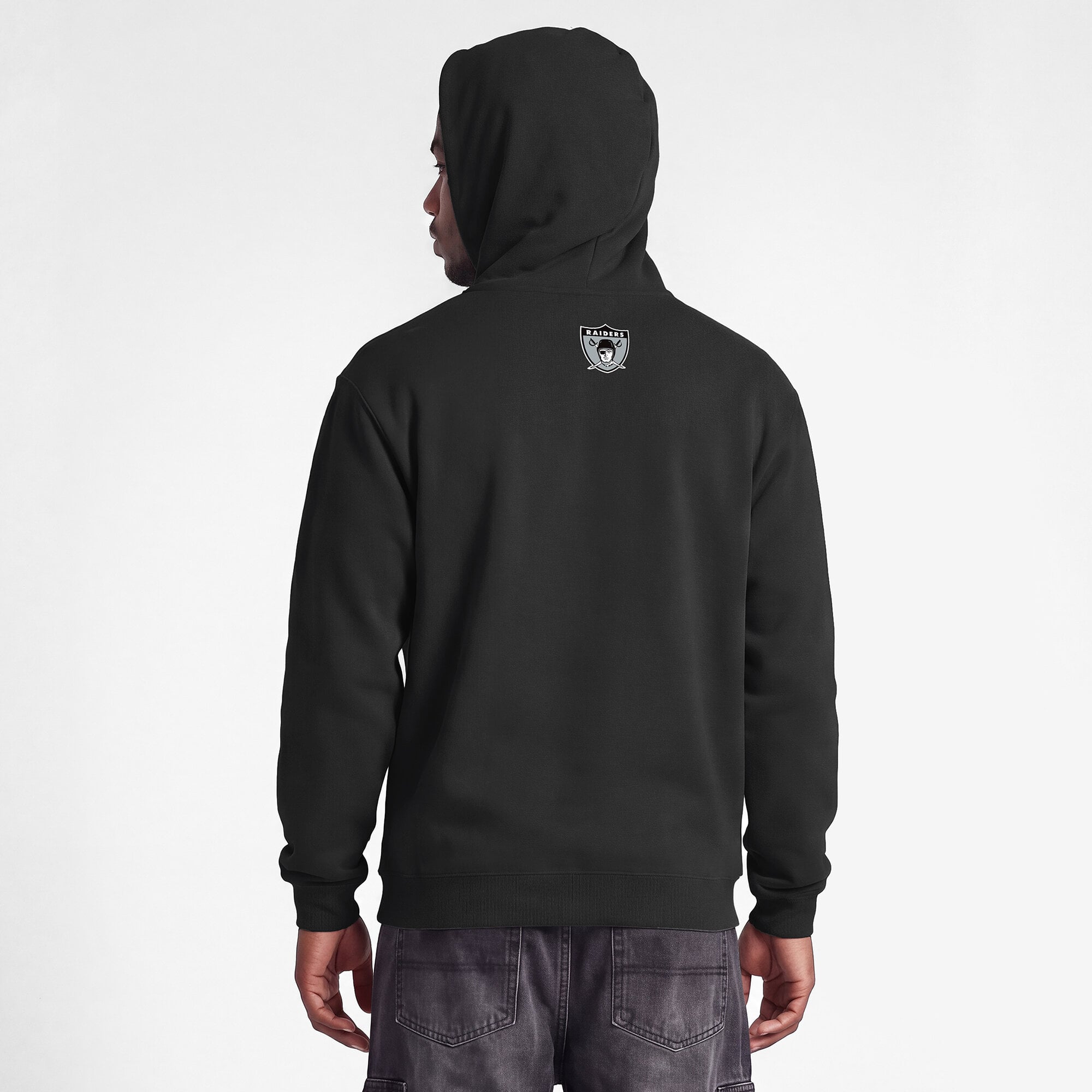 Sweat-shirt à capuche intégral noir Disney x Champion Las Vegas Raiders Powerblend pour homme