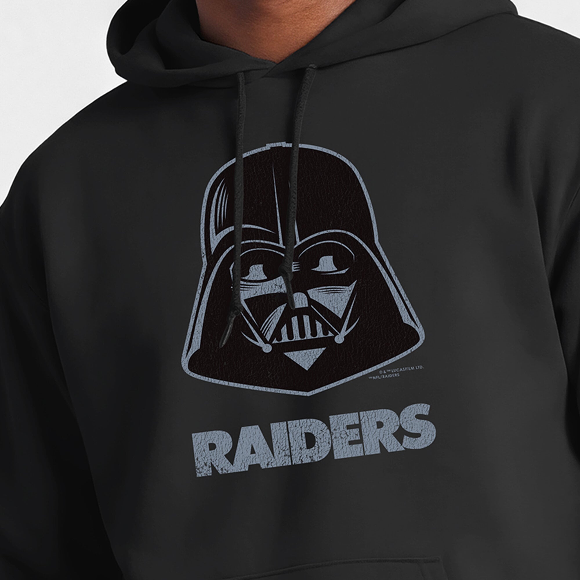 Sweat-shirt à capuche intégral noir Disney x Champion Las Vegas Raiders Powerblend pour homme