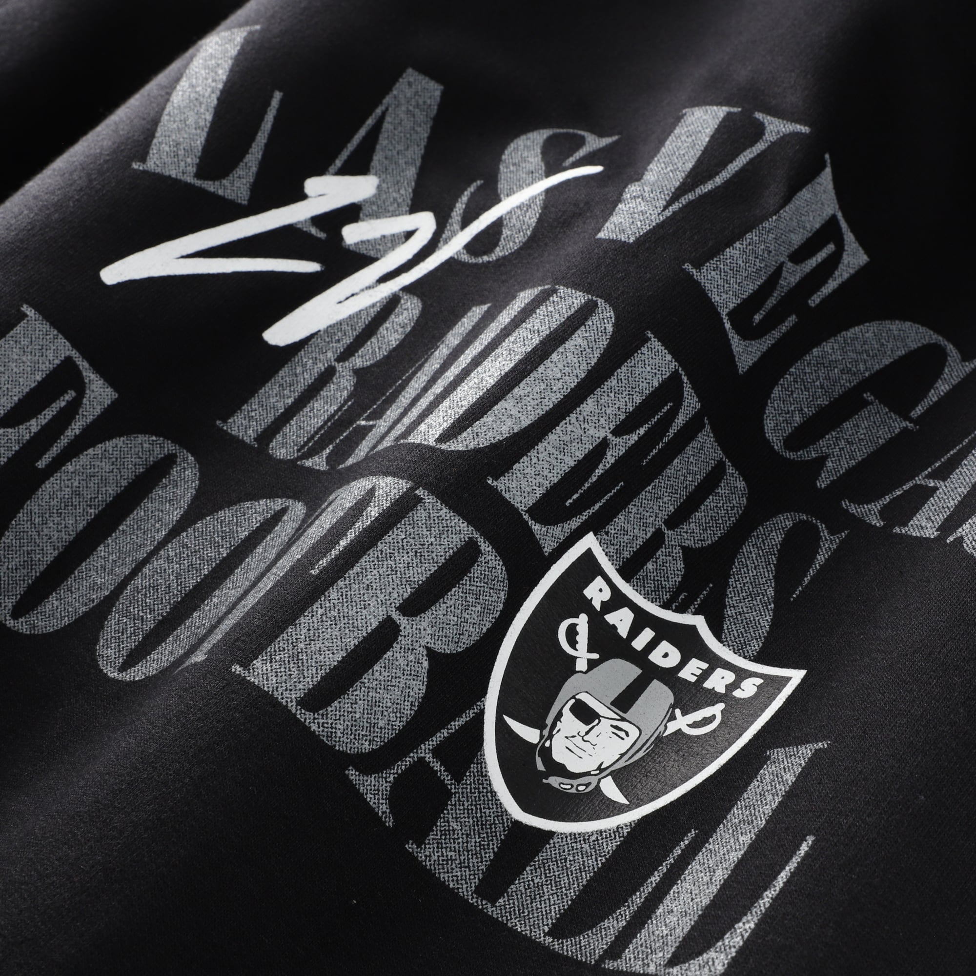 Sweat-shirt mi-temps décontracté Fanatics noir pour homme, Las Vegas Raiders, grandes tailles
