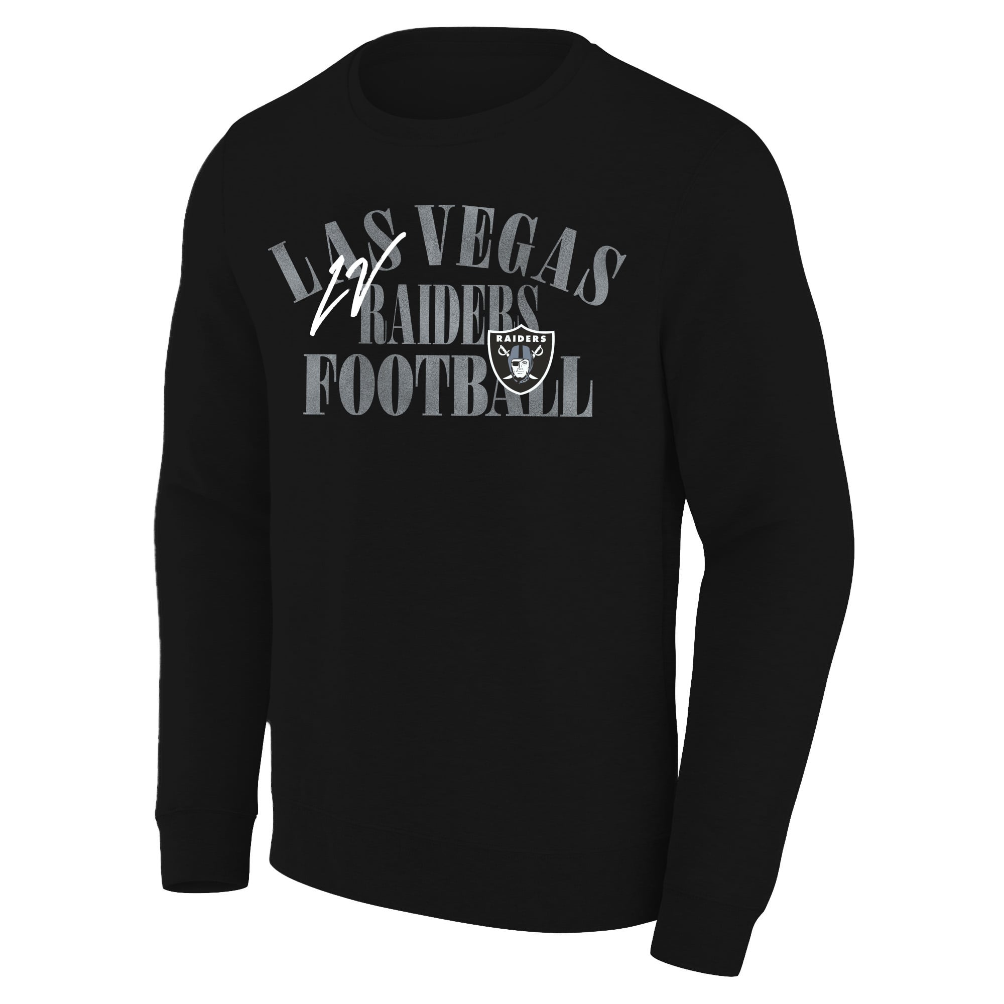 Sweat-shirt Fanatics noir pour homme, Las Vegas Raiders, grandes tailles, coupe décontractée mi-temps, délavé au plomb