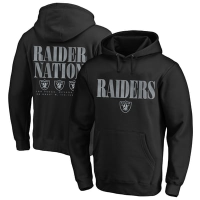 Las Vegas Raiders Fanatics Big & Tall Relaxed Intense Rivalry Hoodie - Black