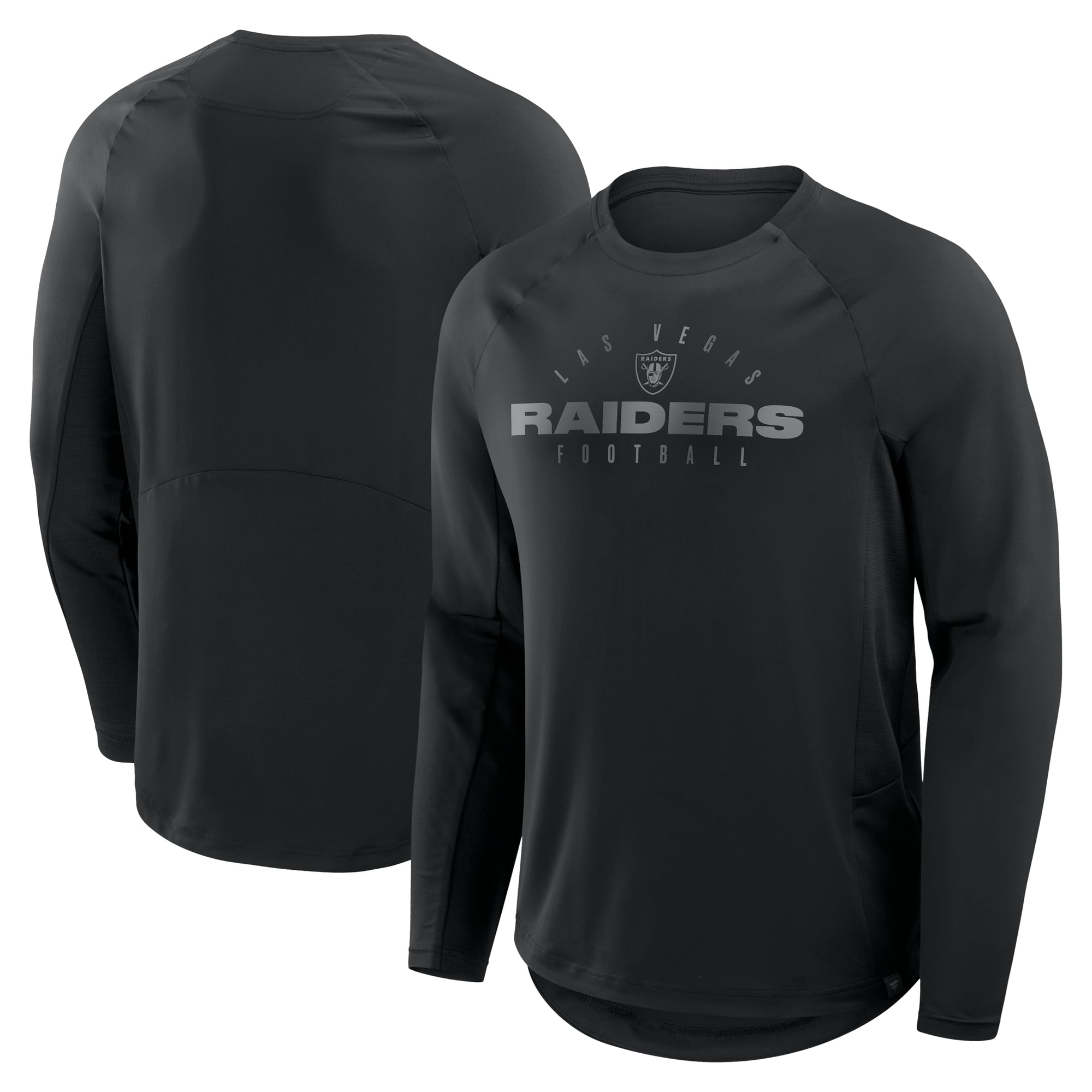 T-shirt à manches longues noir Fanatics pour homme, motif Las Vegas Raiders
