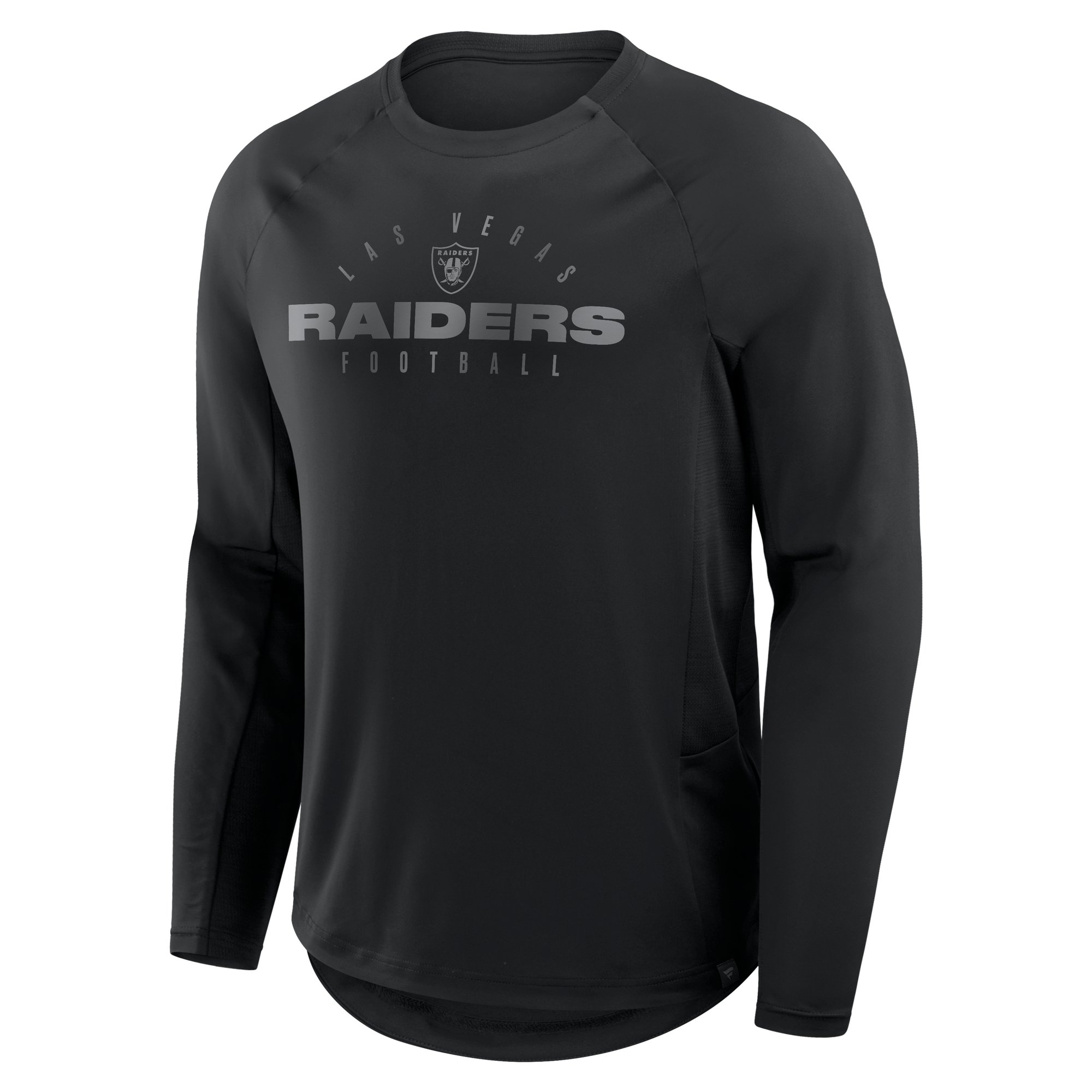 T-shirt à manches longues noir Fanatics pour homme, motif Las Vegas Raiders