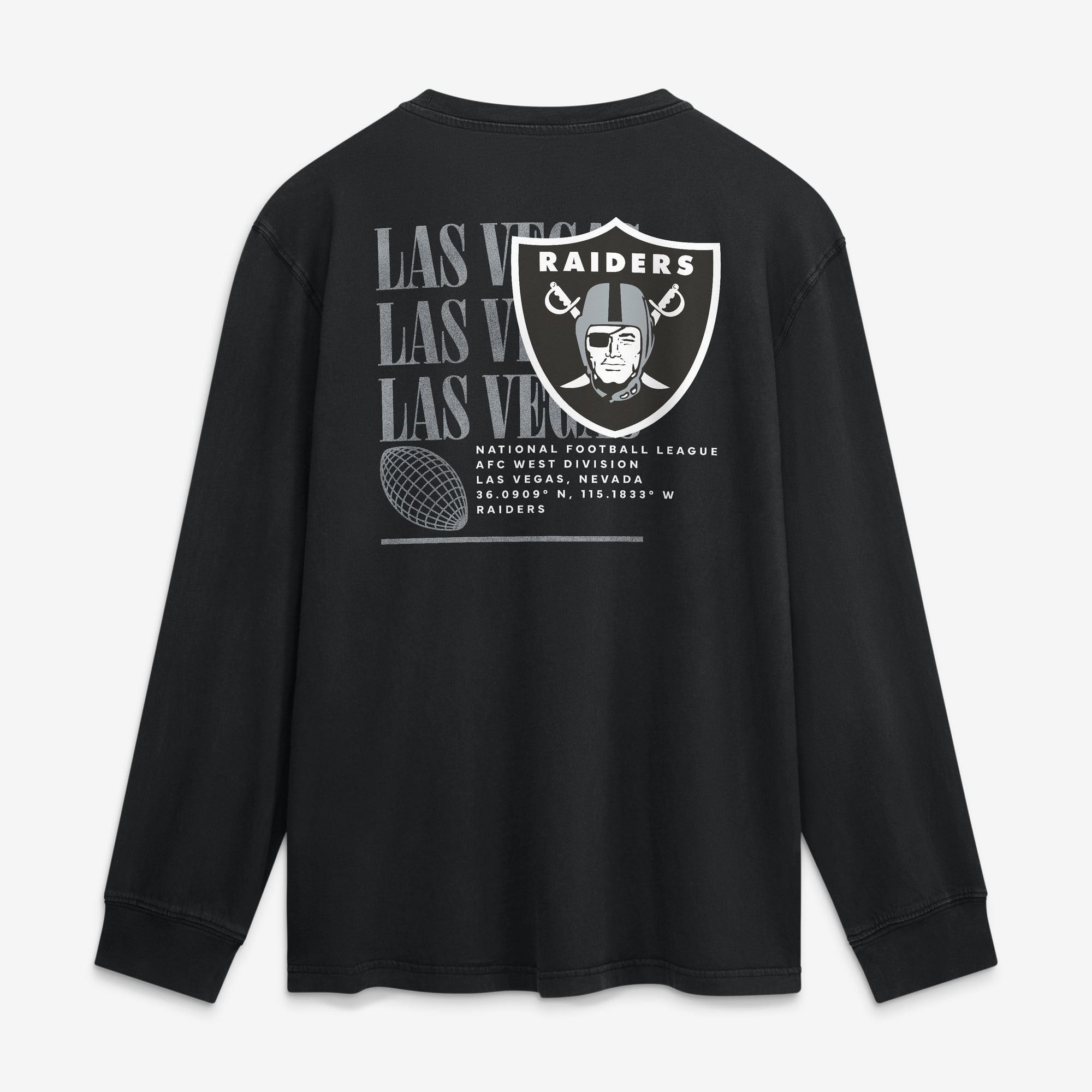T-shirt à manches longues Fanatics Black Las Vegas Raiders pour homme
