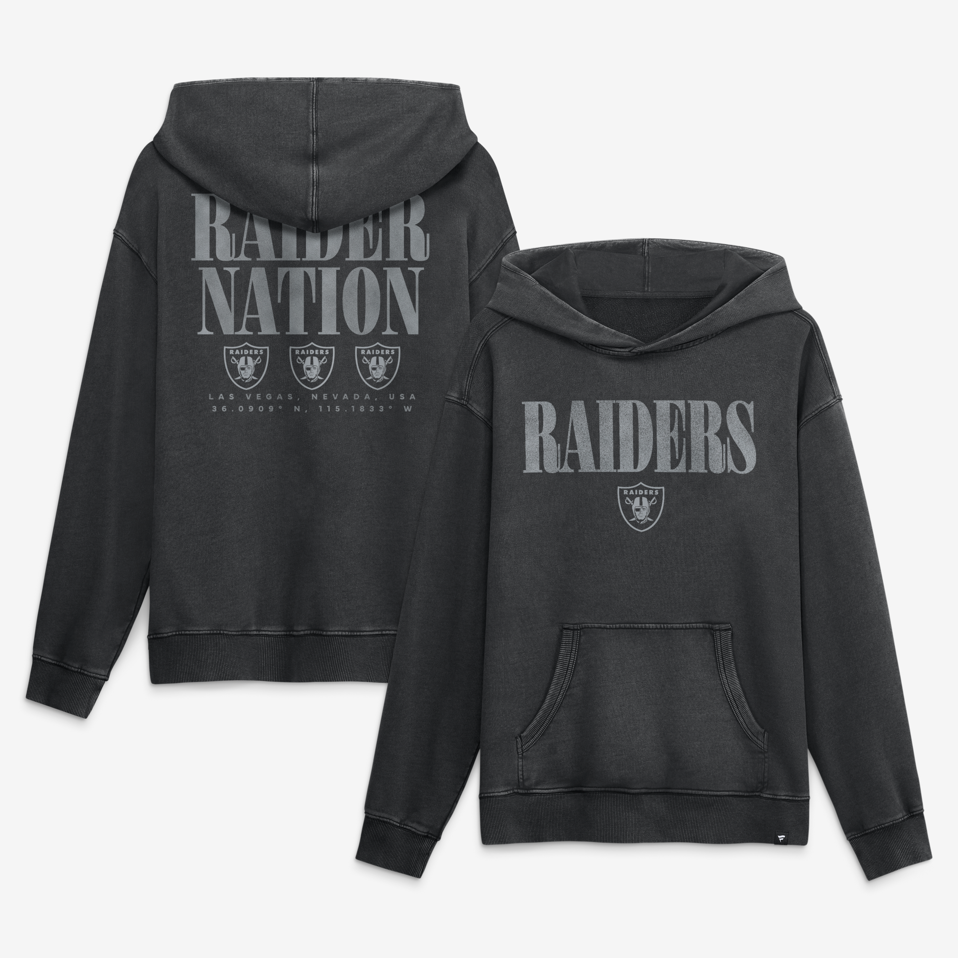 Men's Fanatics Black Las Vegas Raiders Relaxed Intense Rivalry French Terry Hoodie
