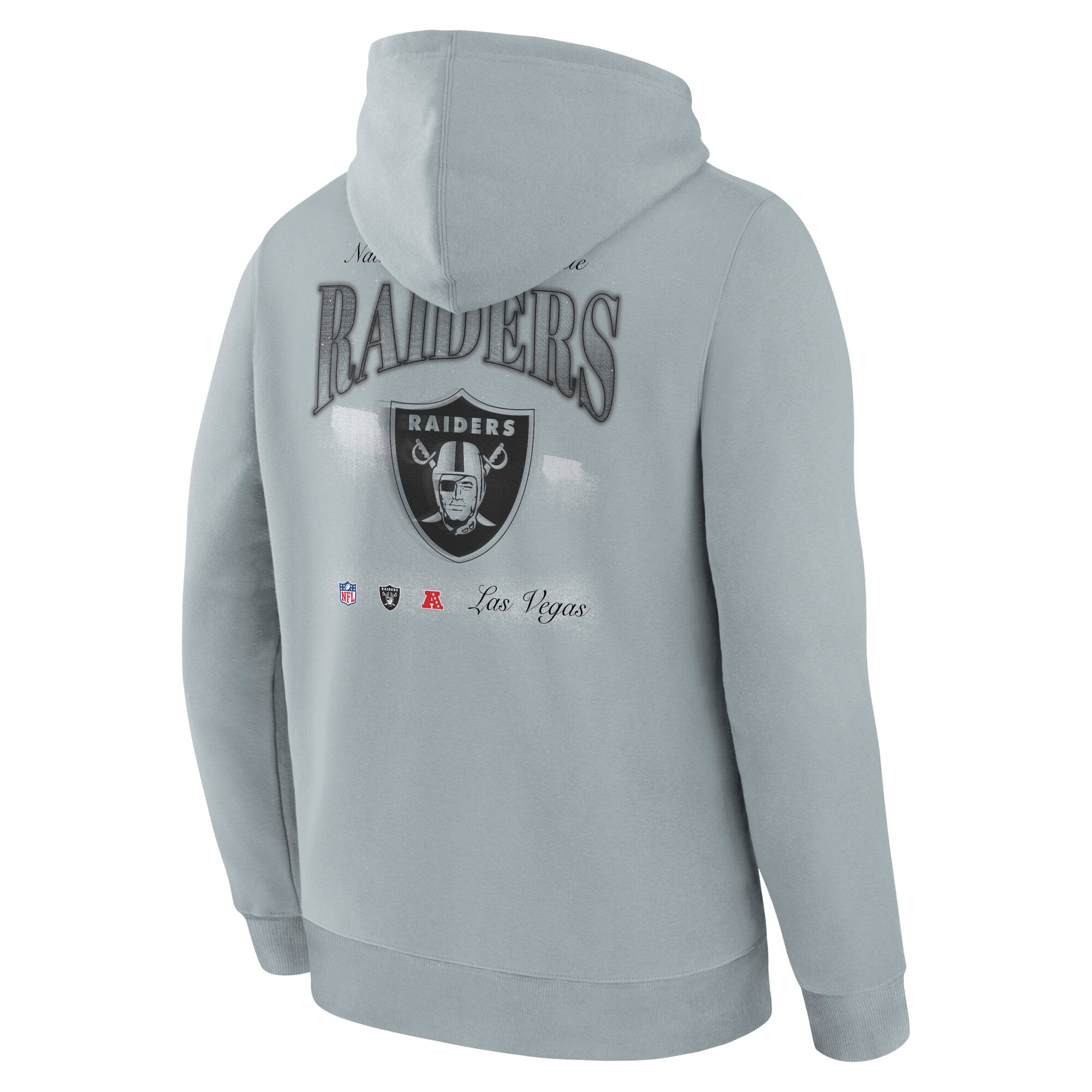 Men's Fanatics Gray Las Vegas Raiders Nightfall Long Sleeve Fleece Hoodie