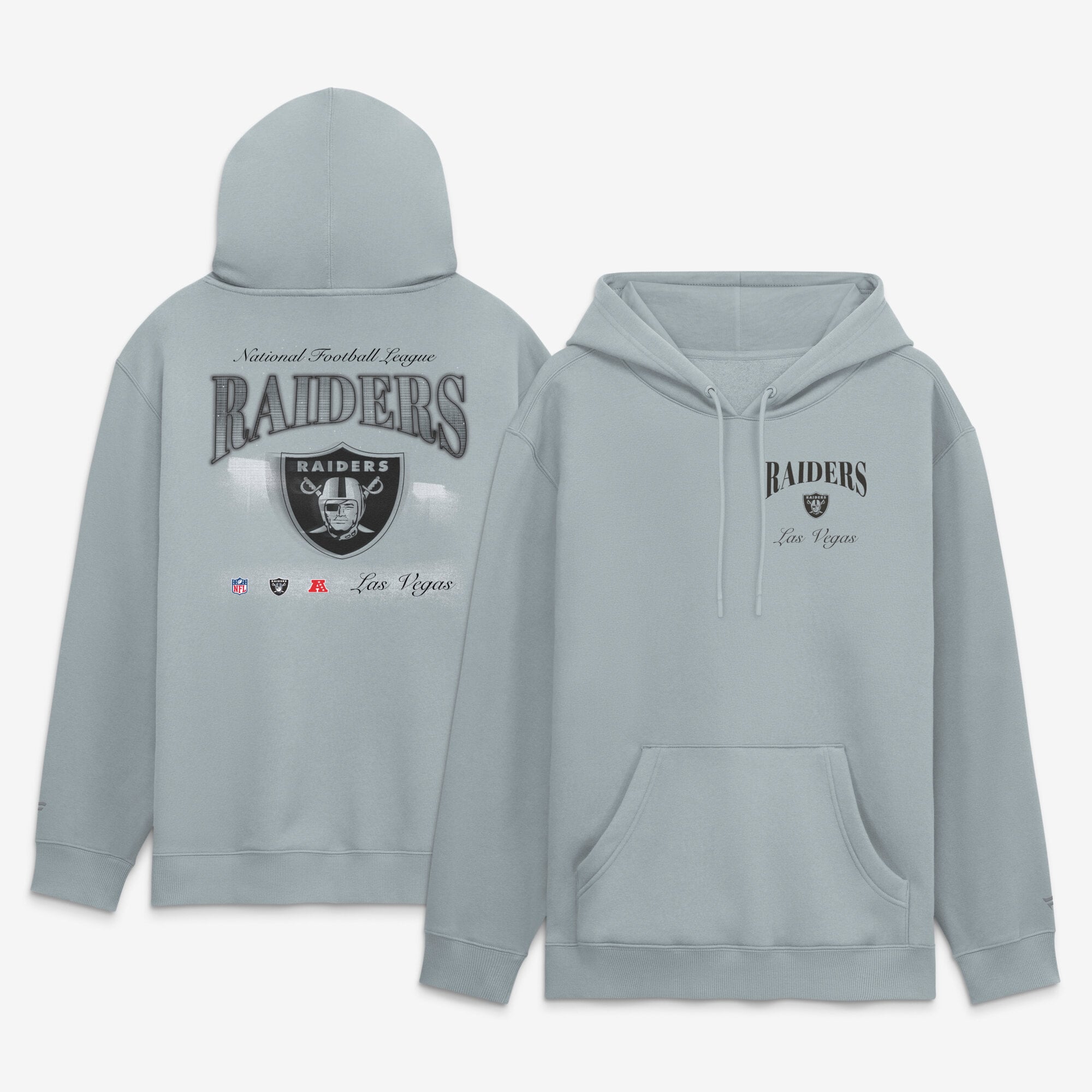 Men's Fanatics Gray Las Vegas Raiders Nightfall Long Sleeve Fleece Hoodie