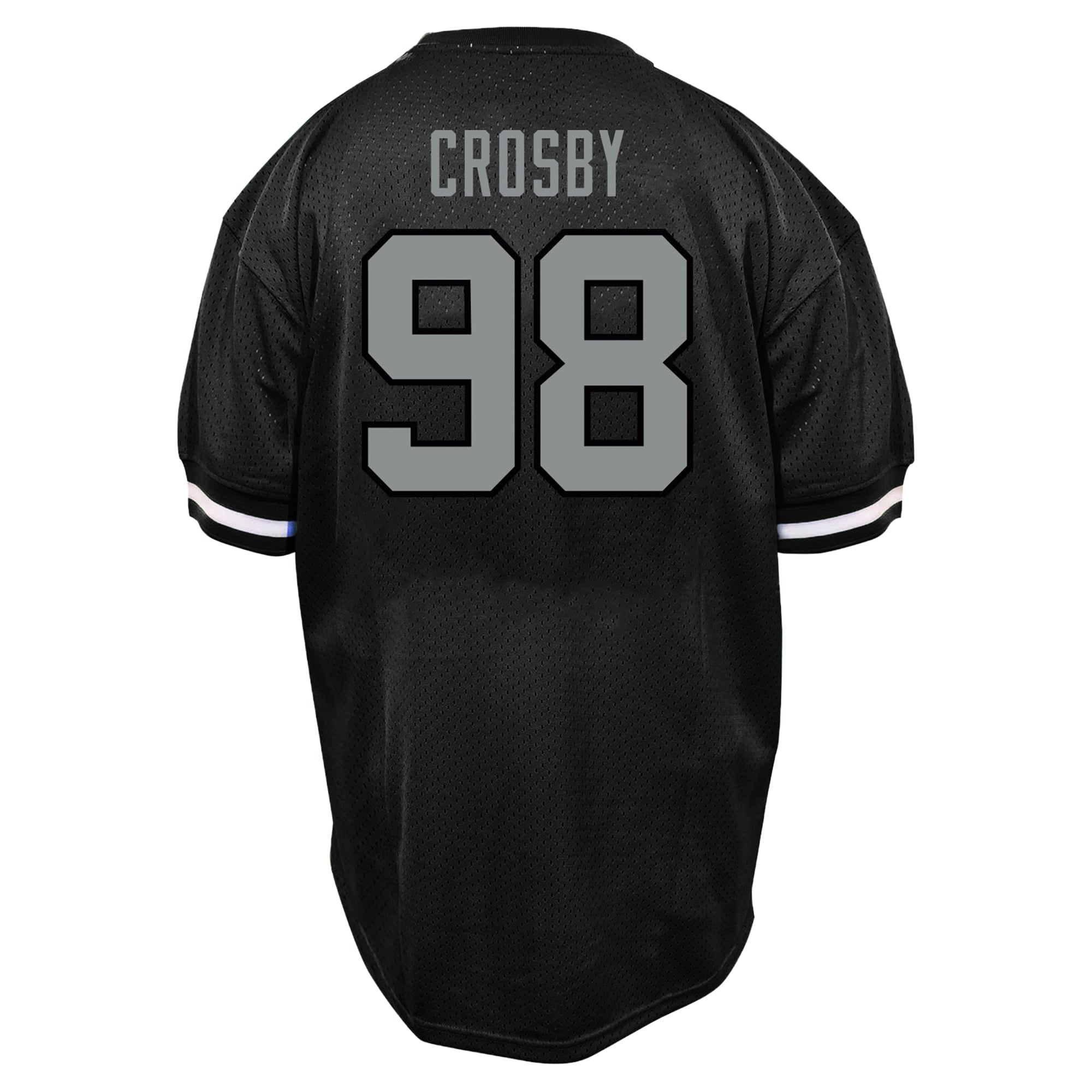 T-shirt Fanatics Maxx Crosby noir pour homme, grandes tailles, en maille, avec nom et numéro, Las Vegas Raiders