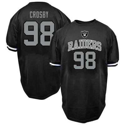 Maxx Crosby Las Vegas Raiders Fanatics Big & Tall Mesh Name & Number T-Shirt - Black

