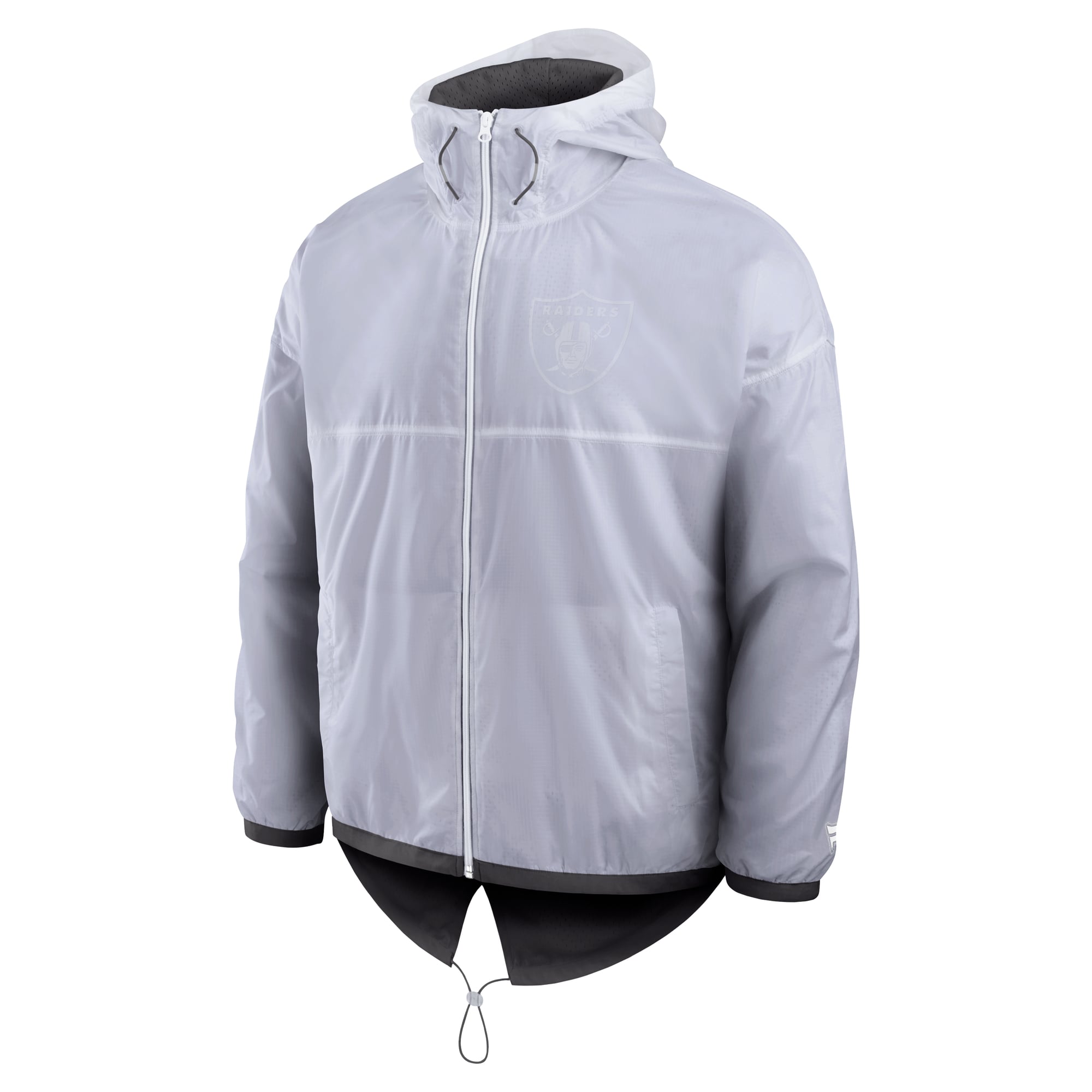 Doudoune zippée blanche Las Vegas Raiders pour homme