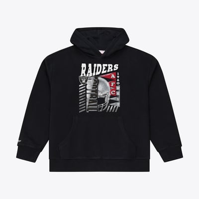  Las Vegas Raiders Mitchell & Ness Core Essentials Street Graphic Fleece Hoodie - Black