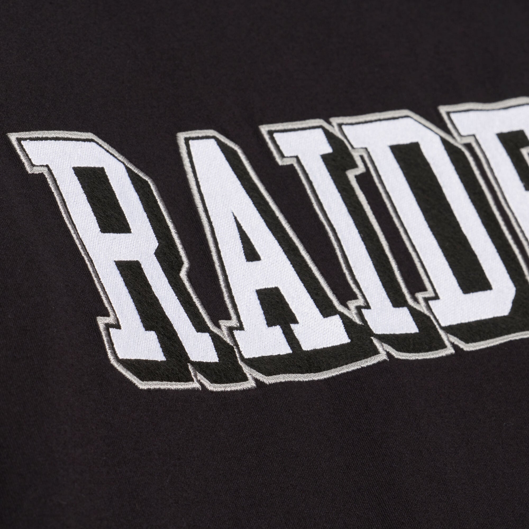 T-shirt à manches longues Mitchell & Ness noir pour homme, camp d'entraînement des Raiders de Las Vegas